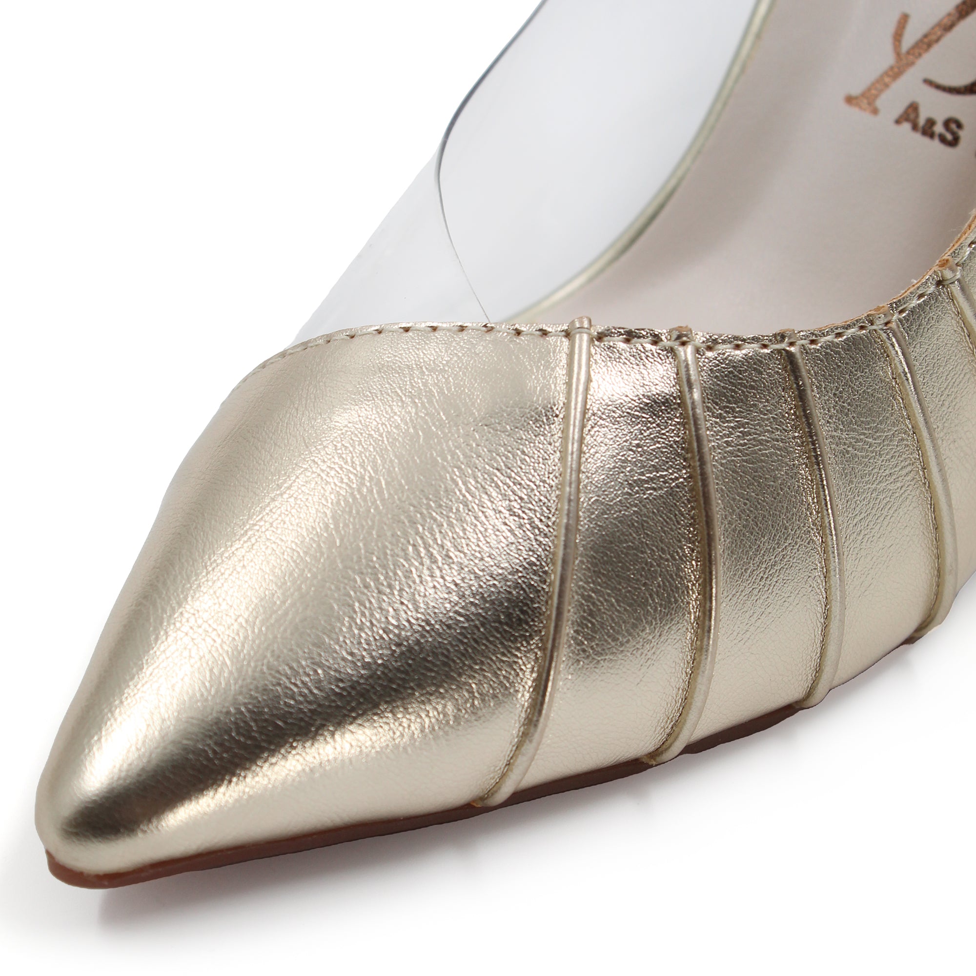 Crinkled Transparent Block Heels