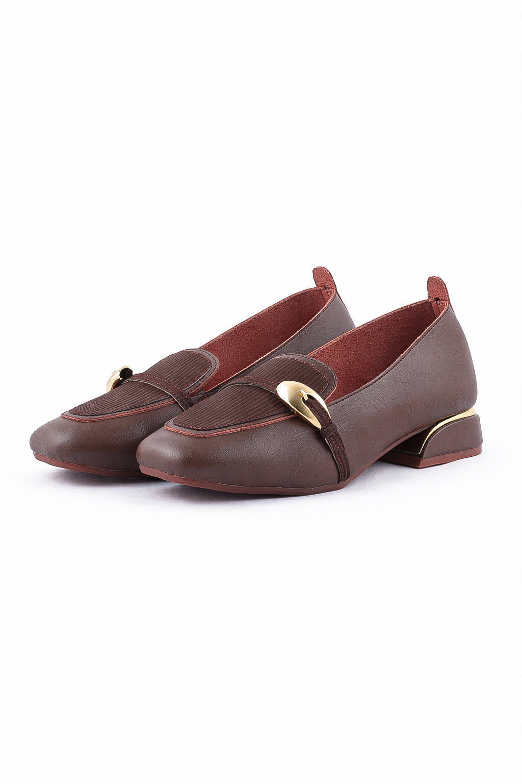 Sculpted Metal detail stap Ballerinas
