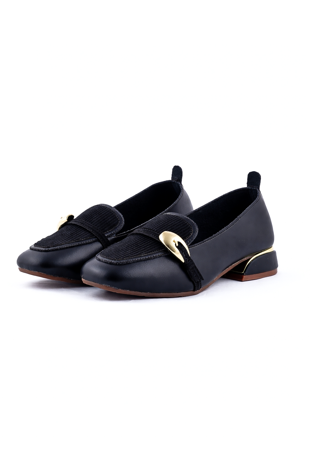 Sculpted Metal detail stap Ballerinas