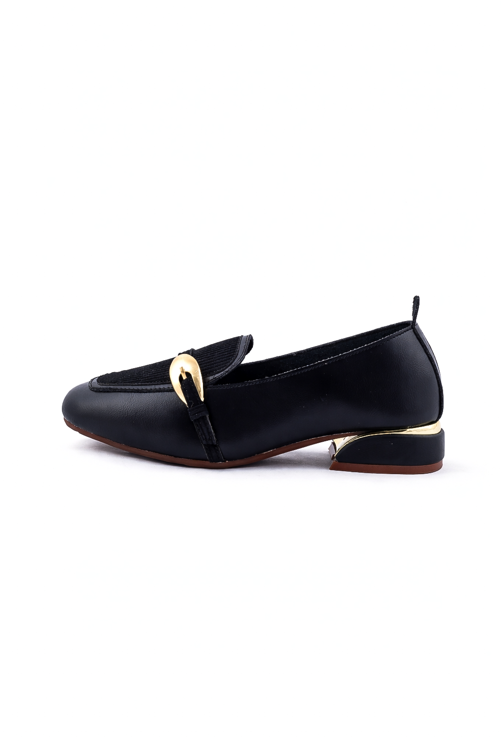 Sculpted Metal detail stap Ballerinas