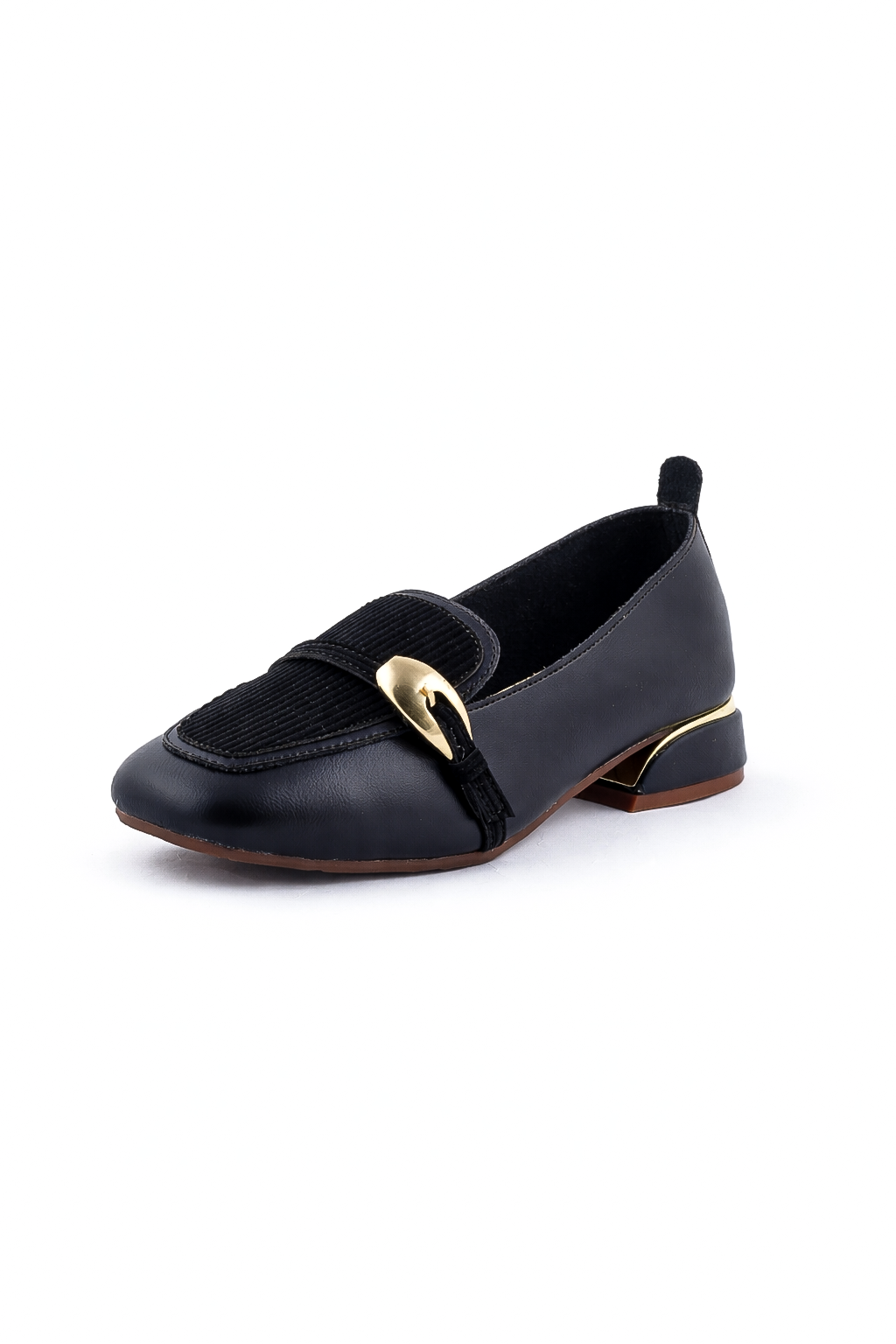 Sculpted Metal detail stap Ballerinas