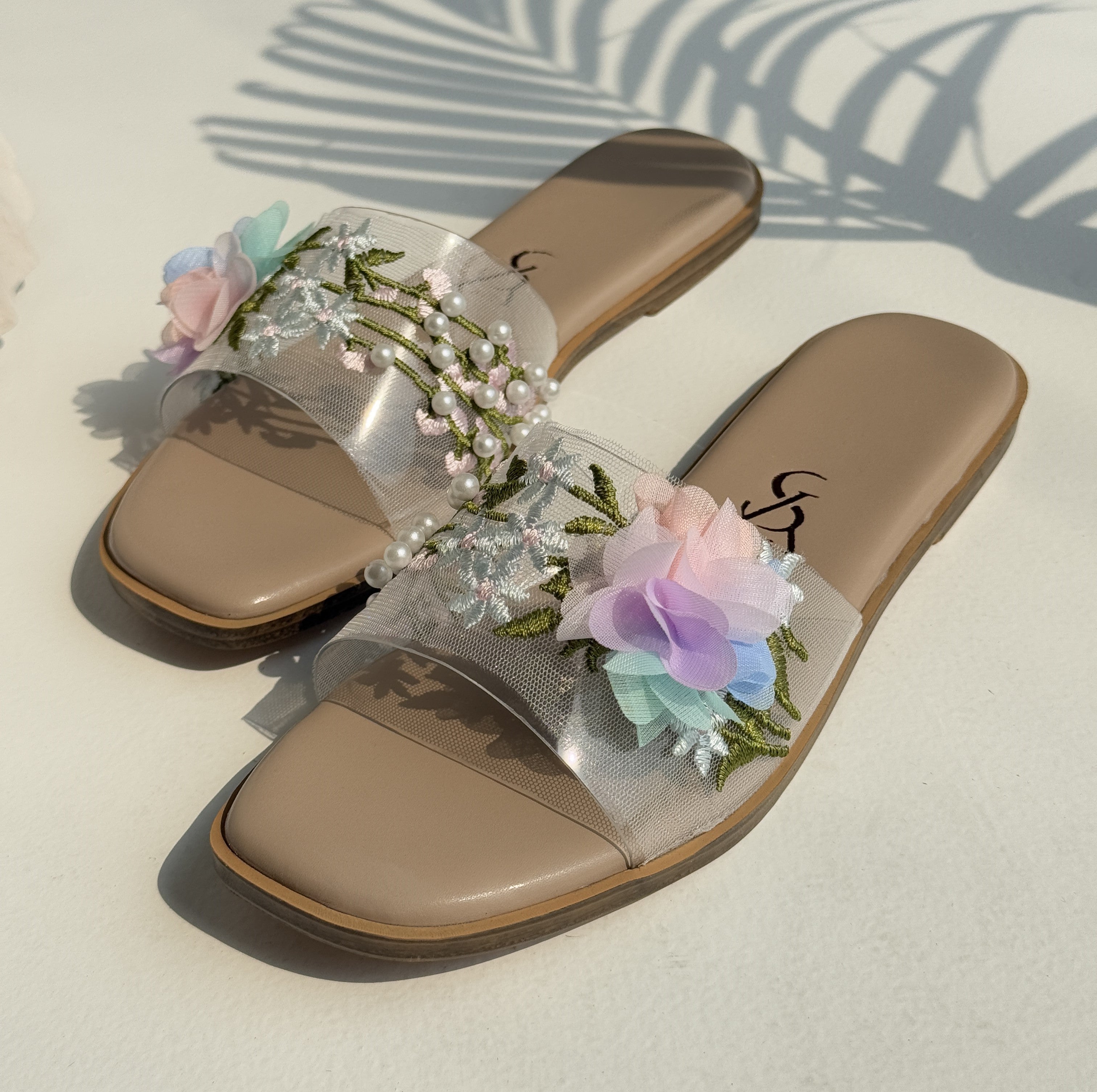 Floral Strap Detail Flats