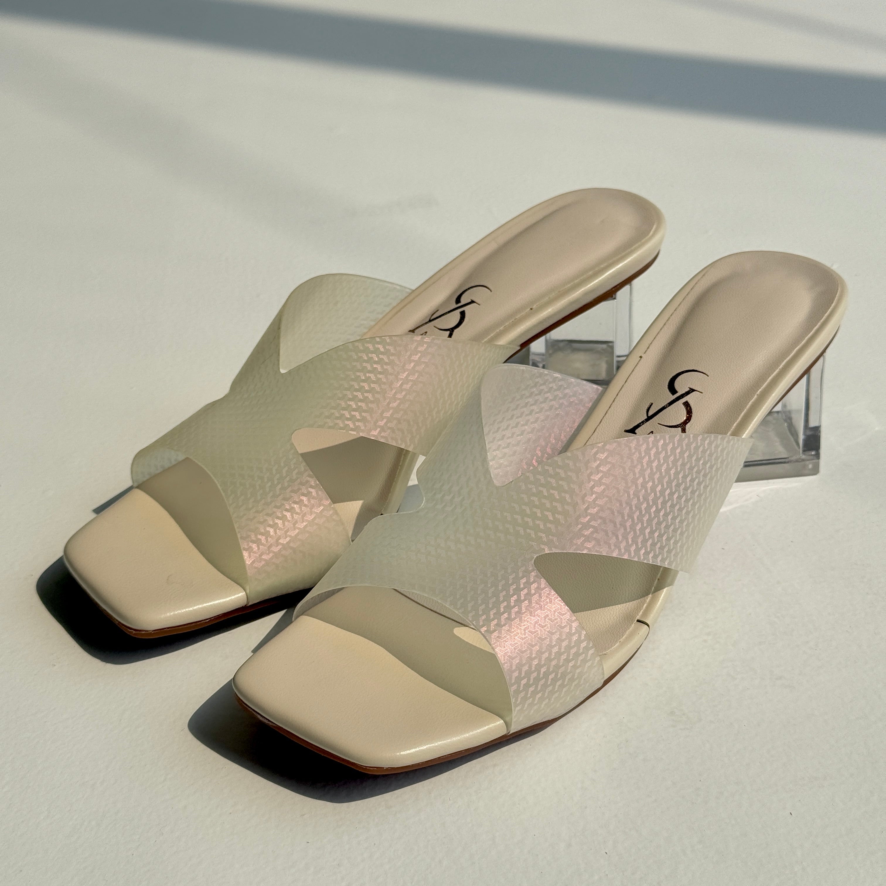 Cutout Strap Low Block Heel
