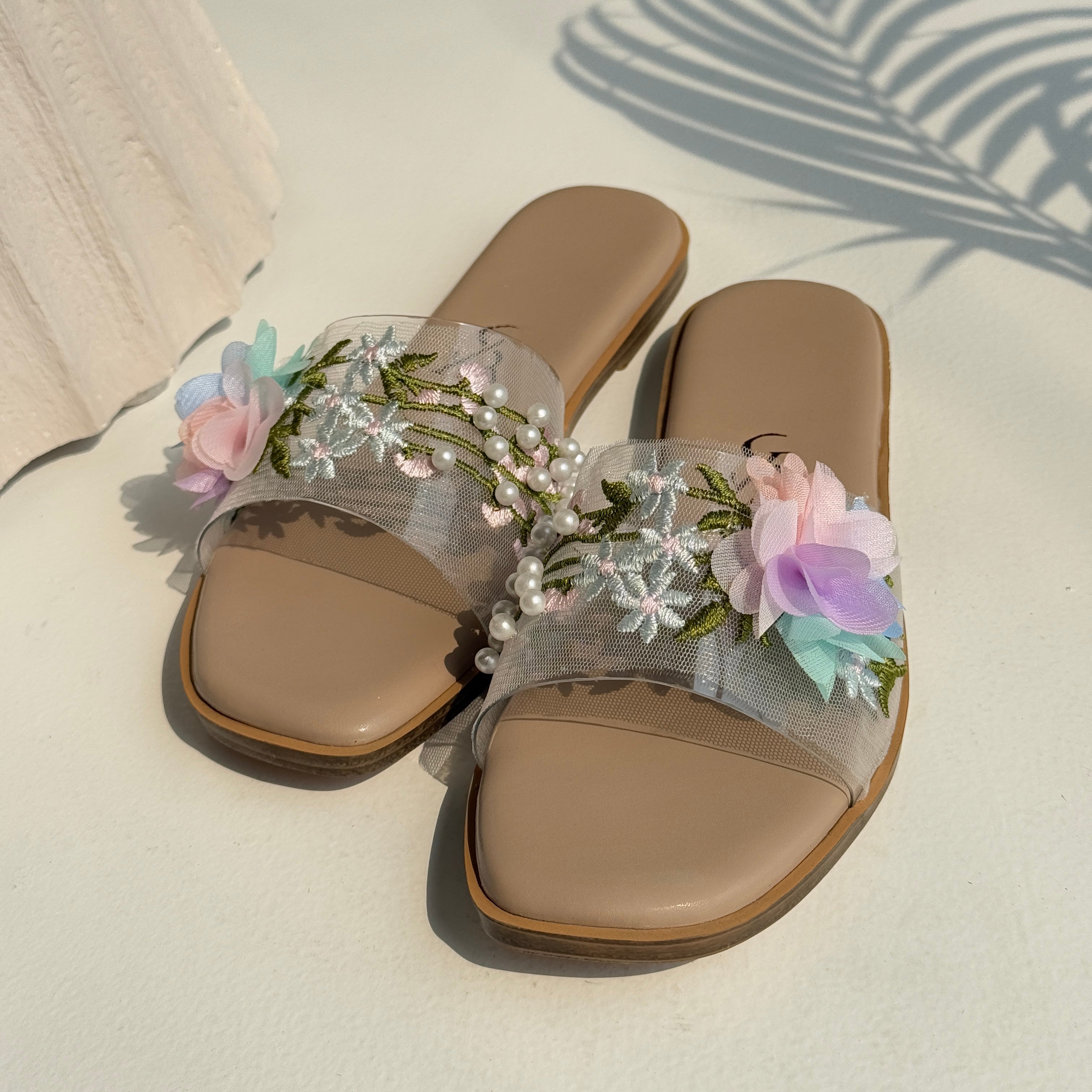 Floral Strap Detail Flats