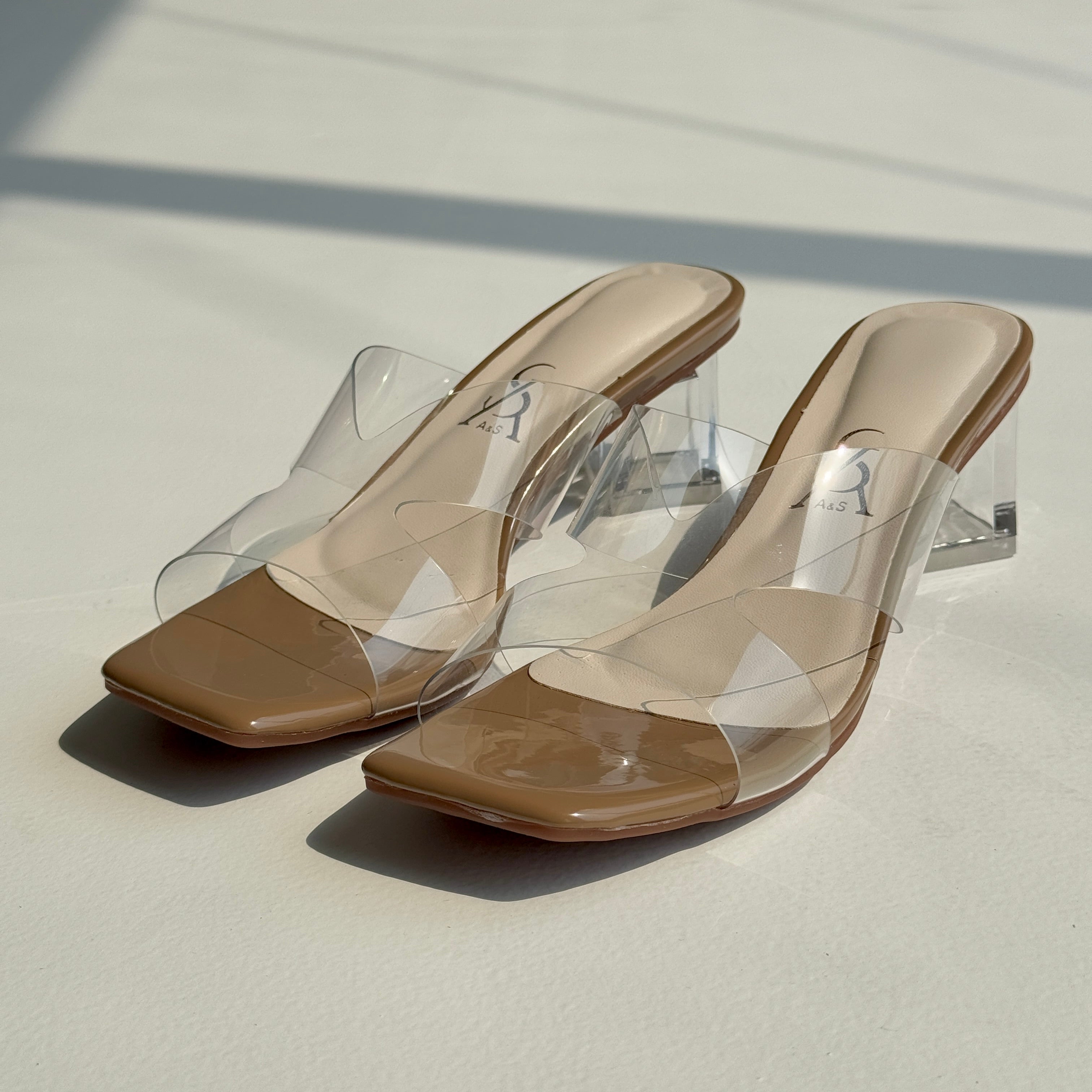 Cutout Strap Low Block Heel