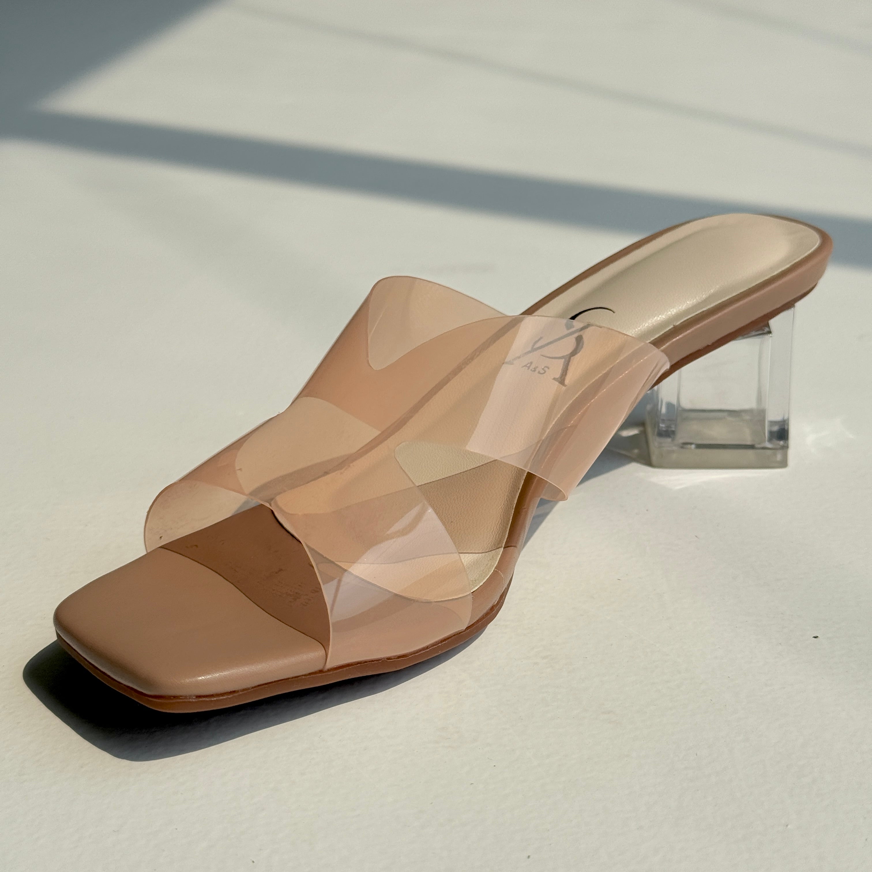 Cutout Strap Low Block Heel