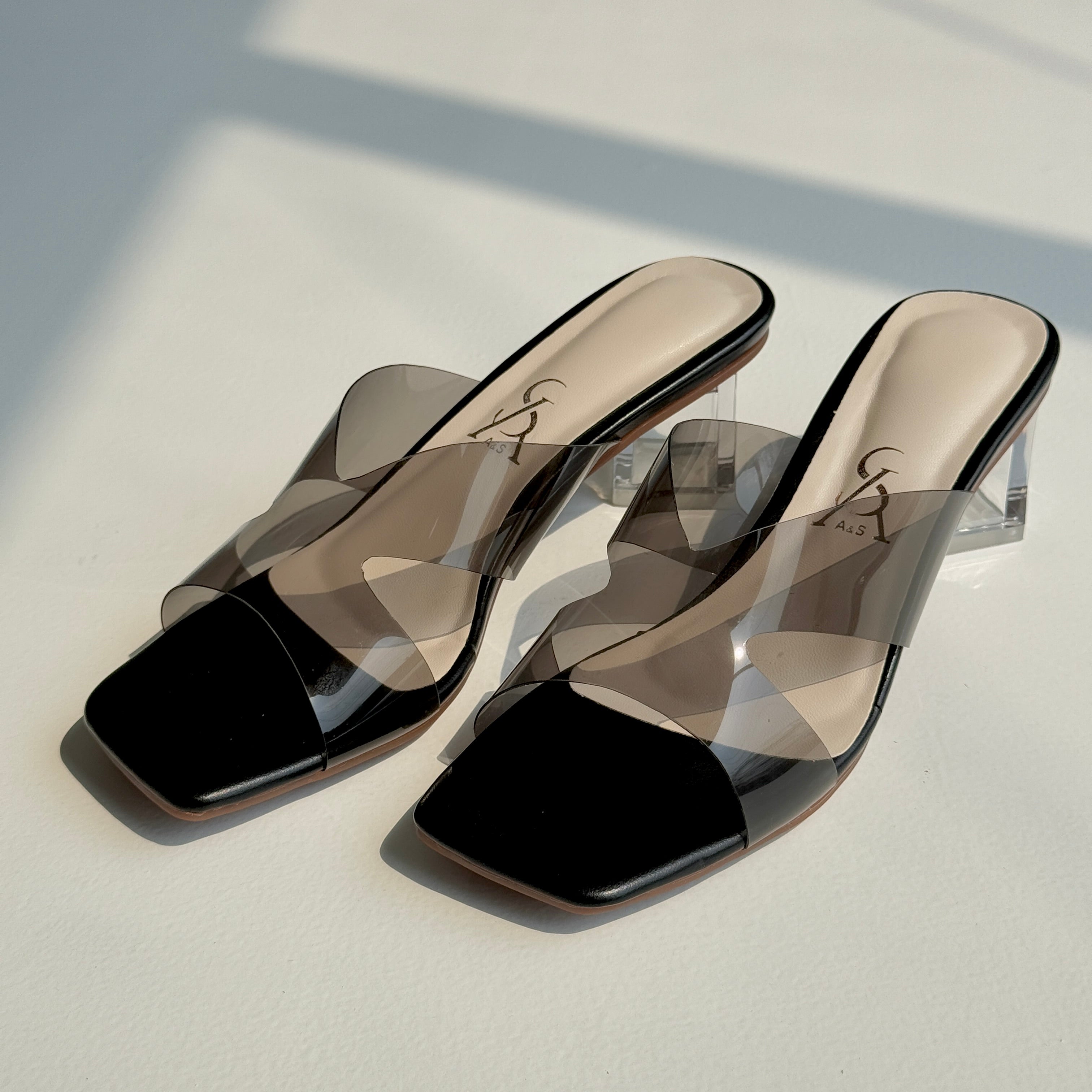 Cutout Strap Low Block Heel