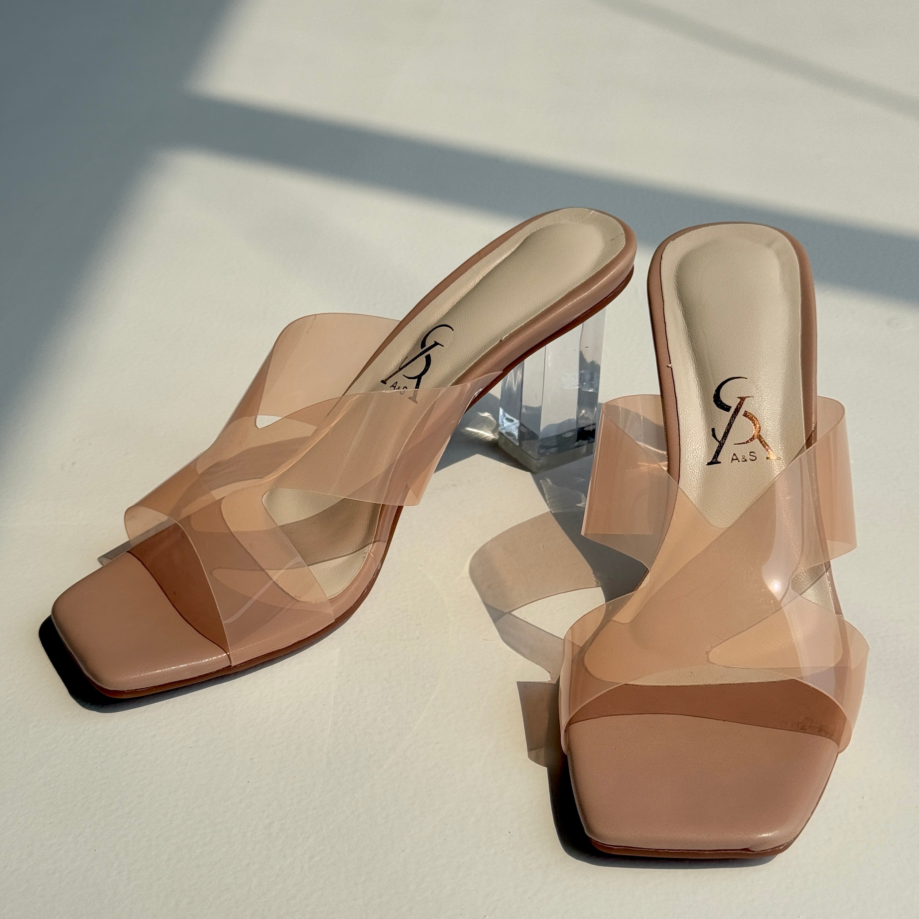 Cutout Strap High Block Heel
