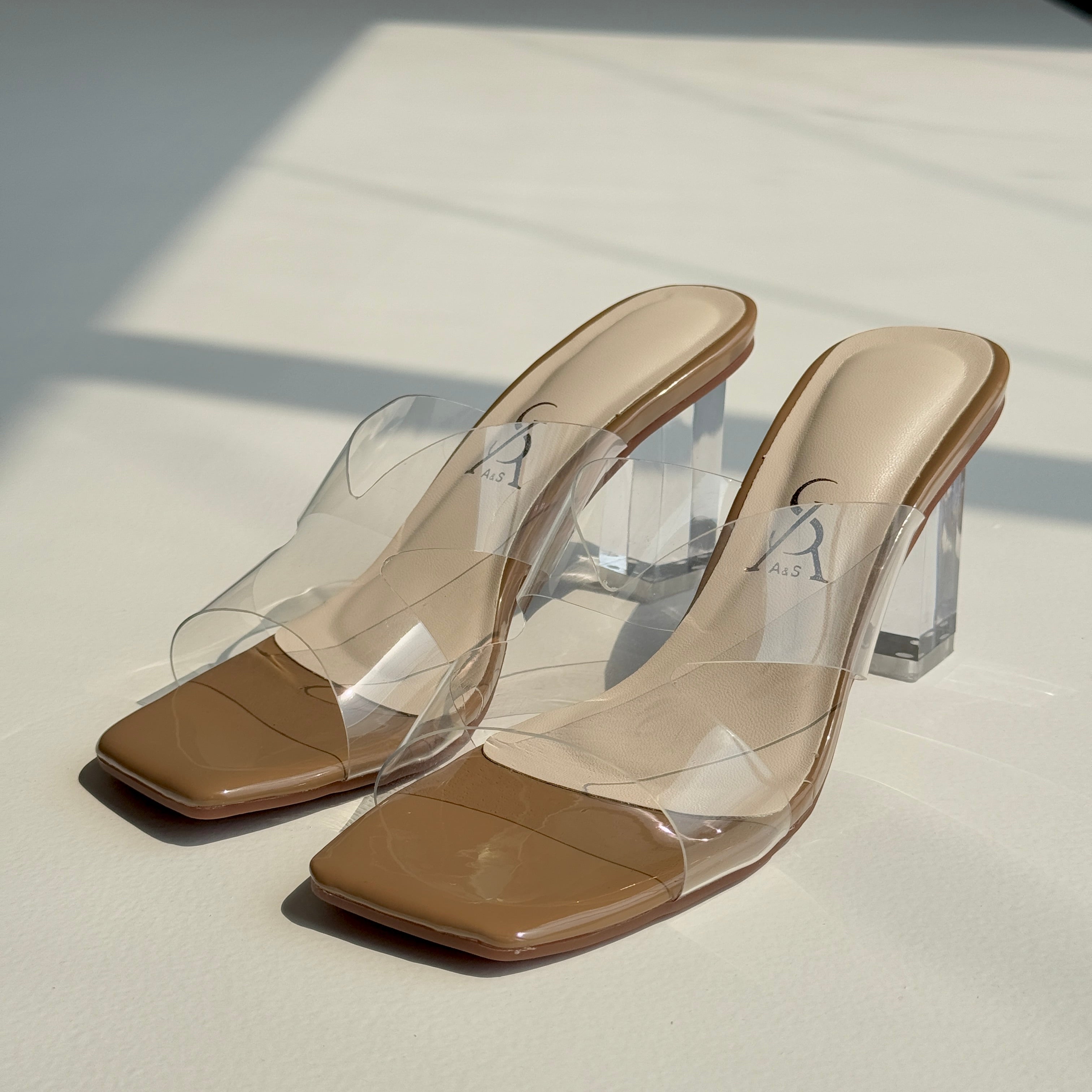Cutout Strap High Block Heel