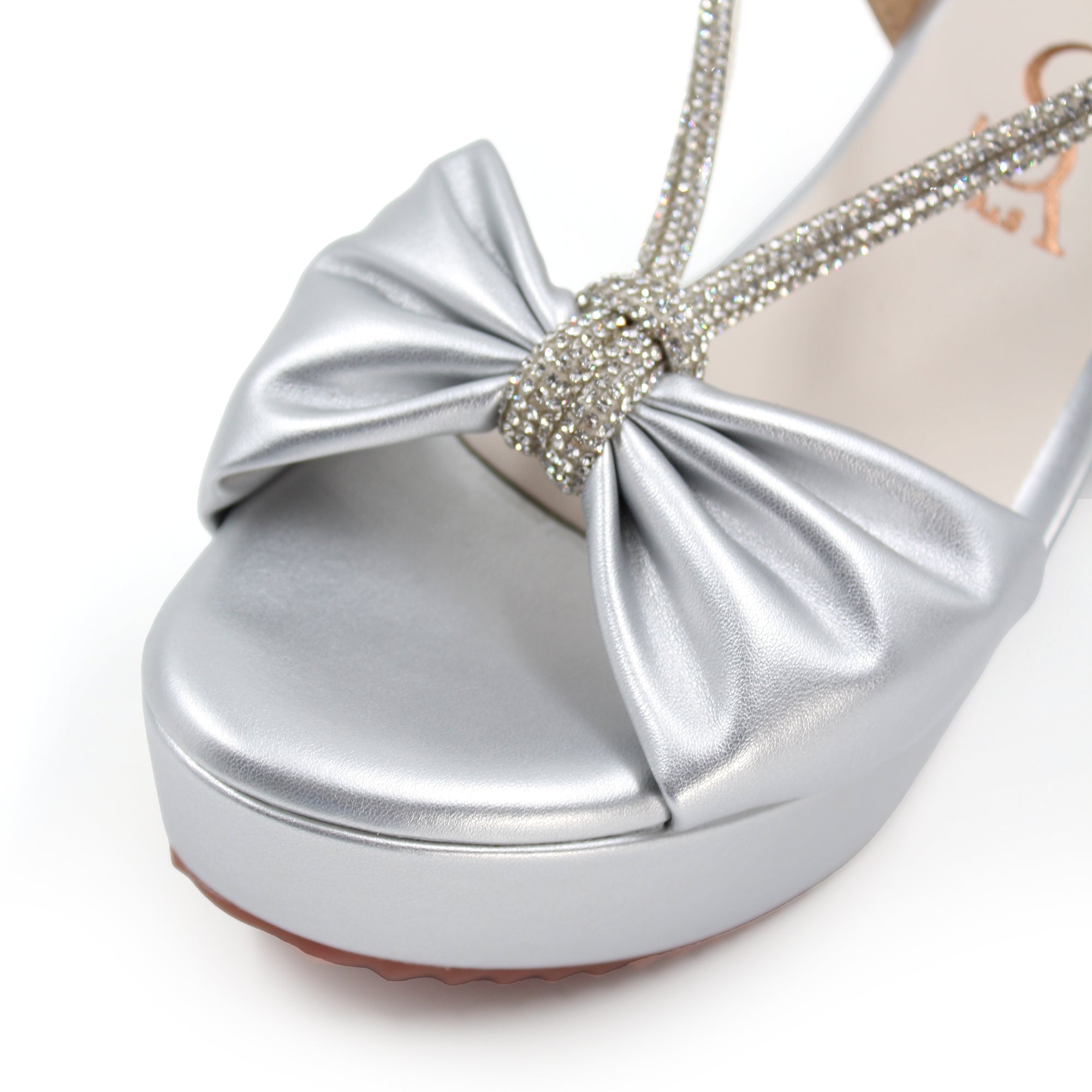 Twisted Detail Embellished Wedges