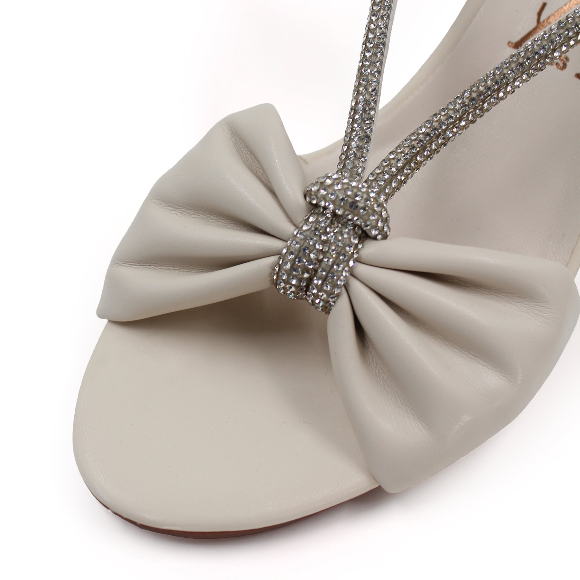 Twisted Detail Embellished Block Heels