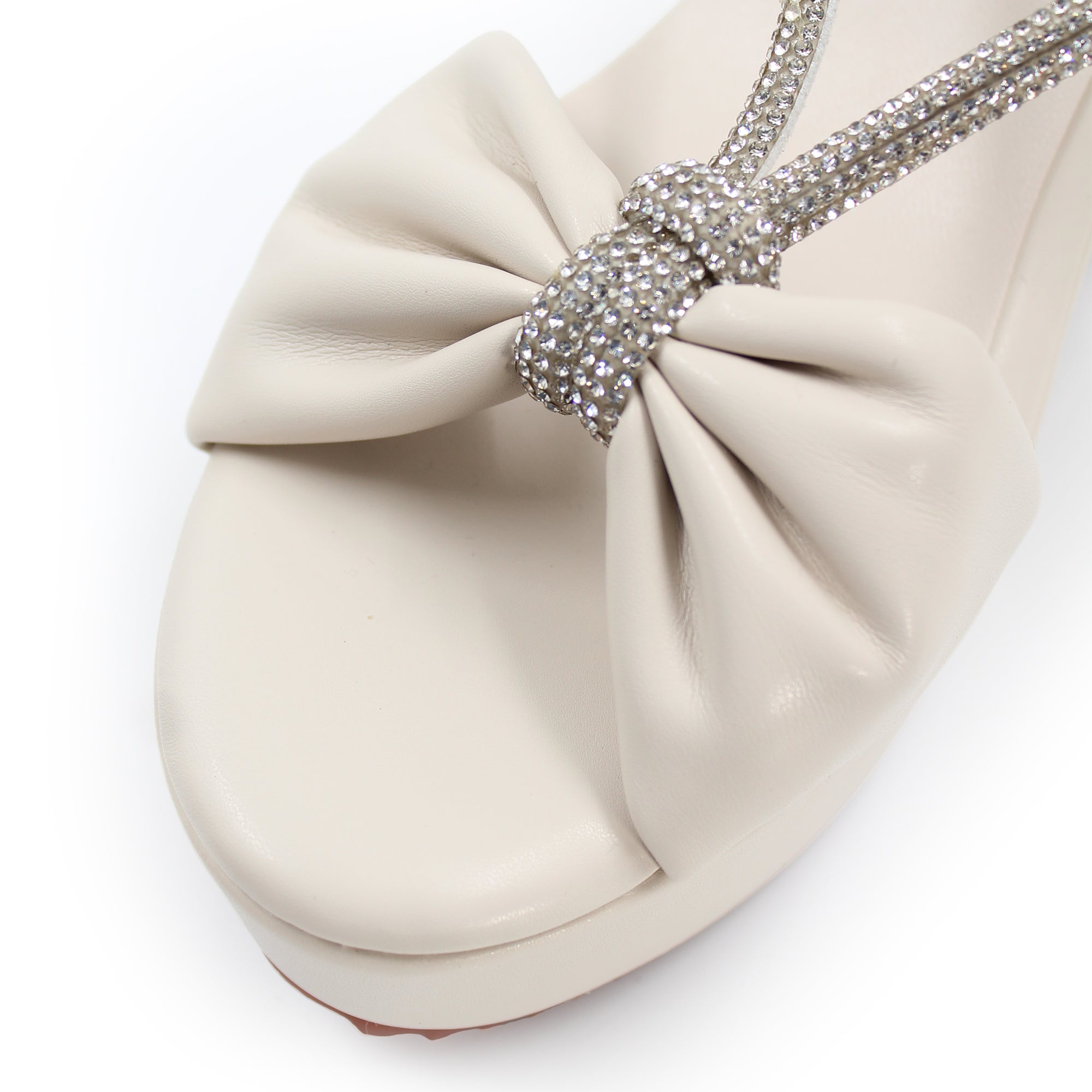 Twisted Detail Embellished Wedges