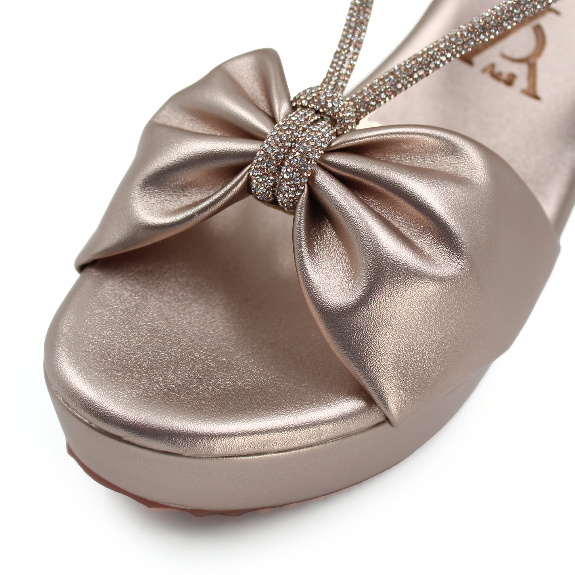 Twisted Detail Embellished Wedges