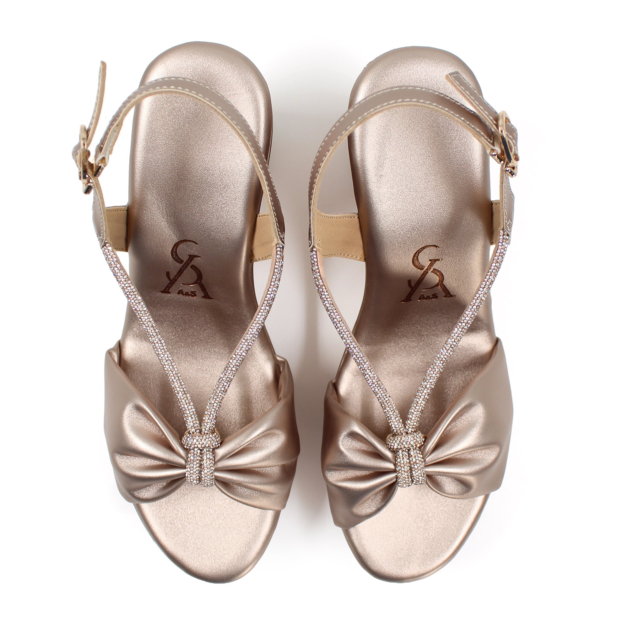 Twisted Detail Embellished Wedges