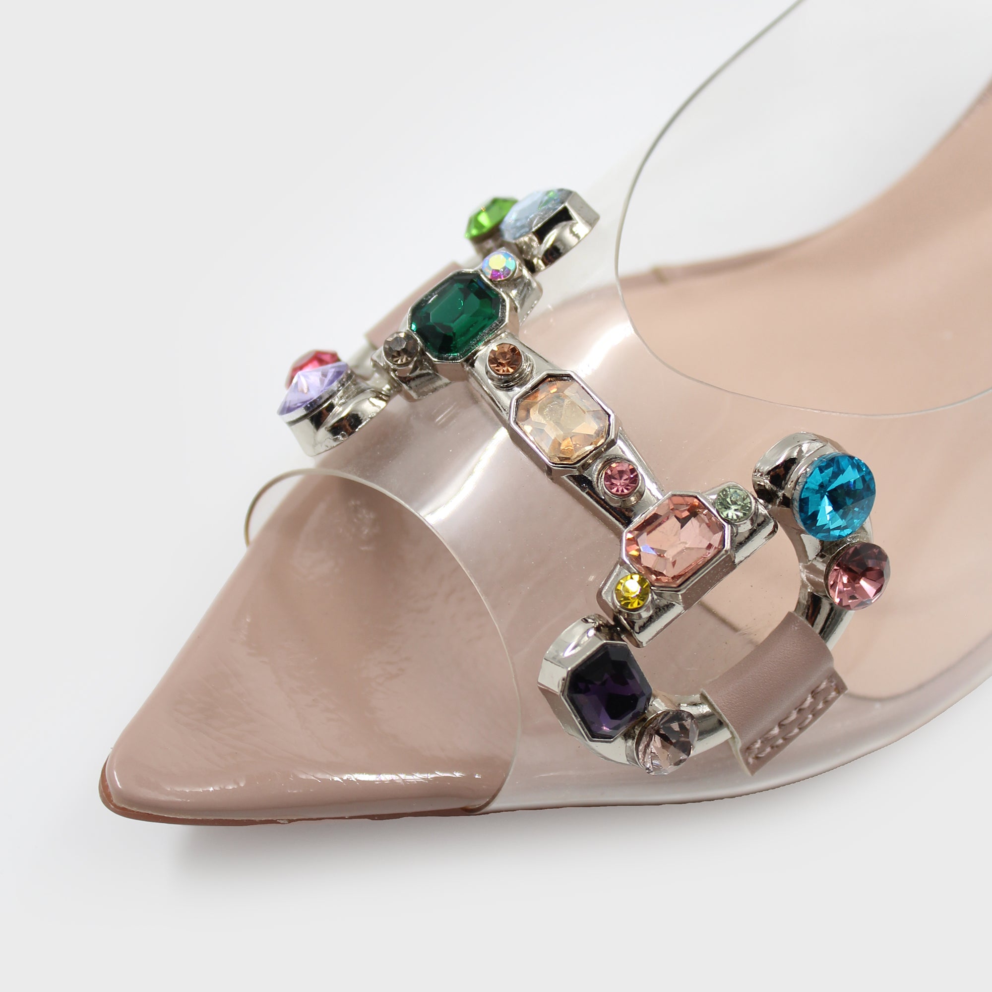 Studded Peep Toe Heels