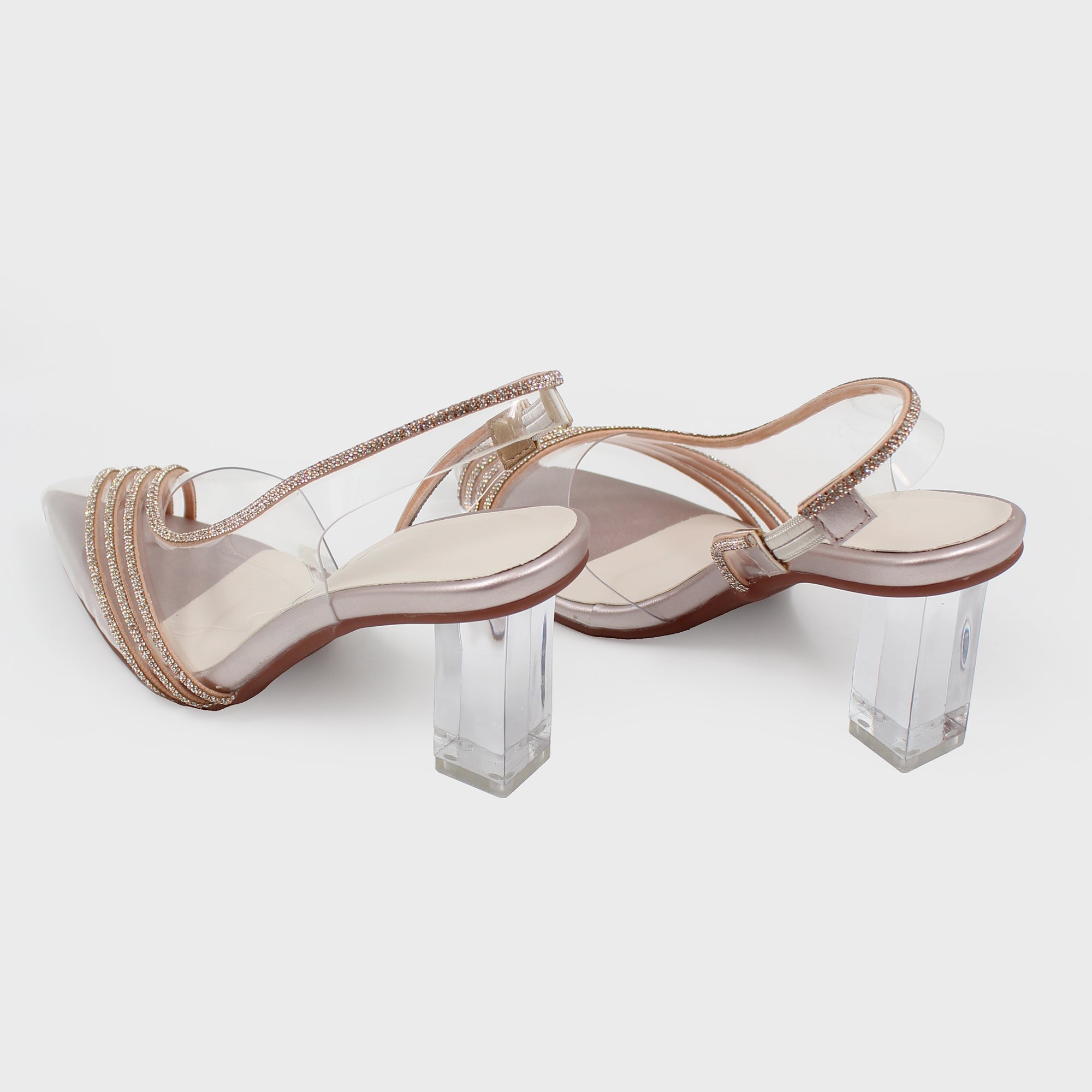 Embellished Detail Pointed Toe Heels
