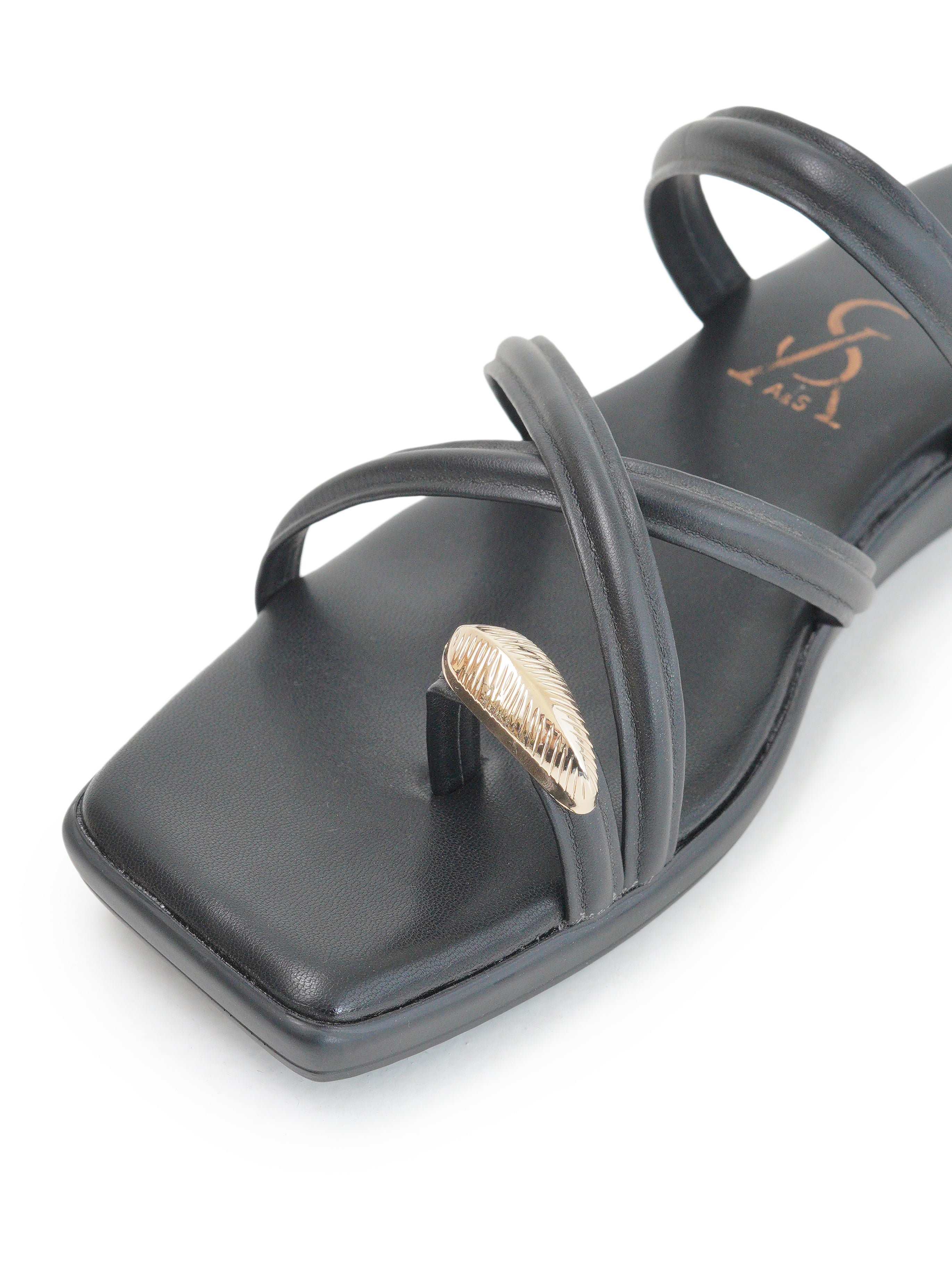 Golden Toe Detail Flats