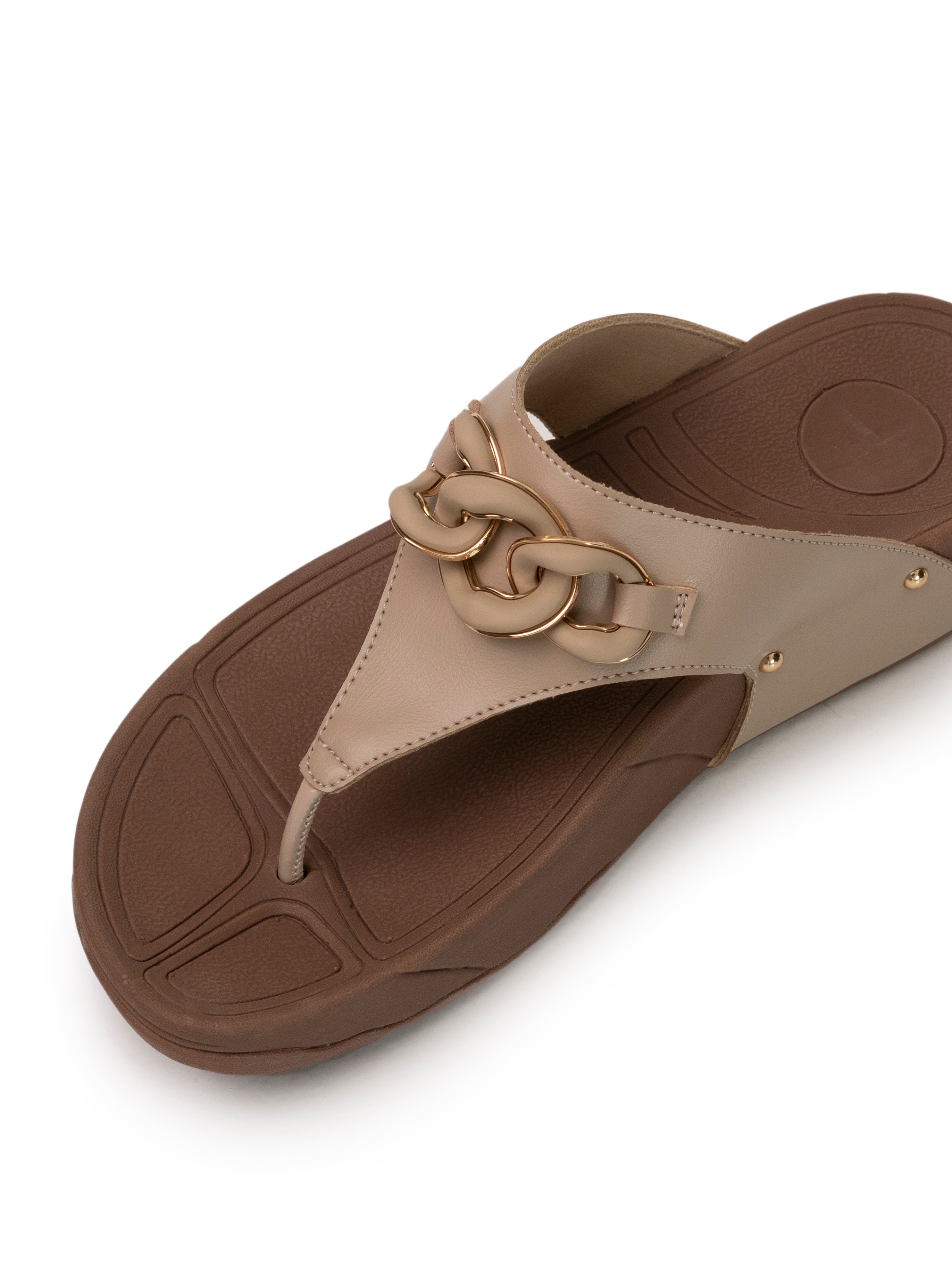 Chain Detail Flip Flops