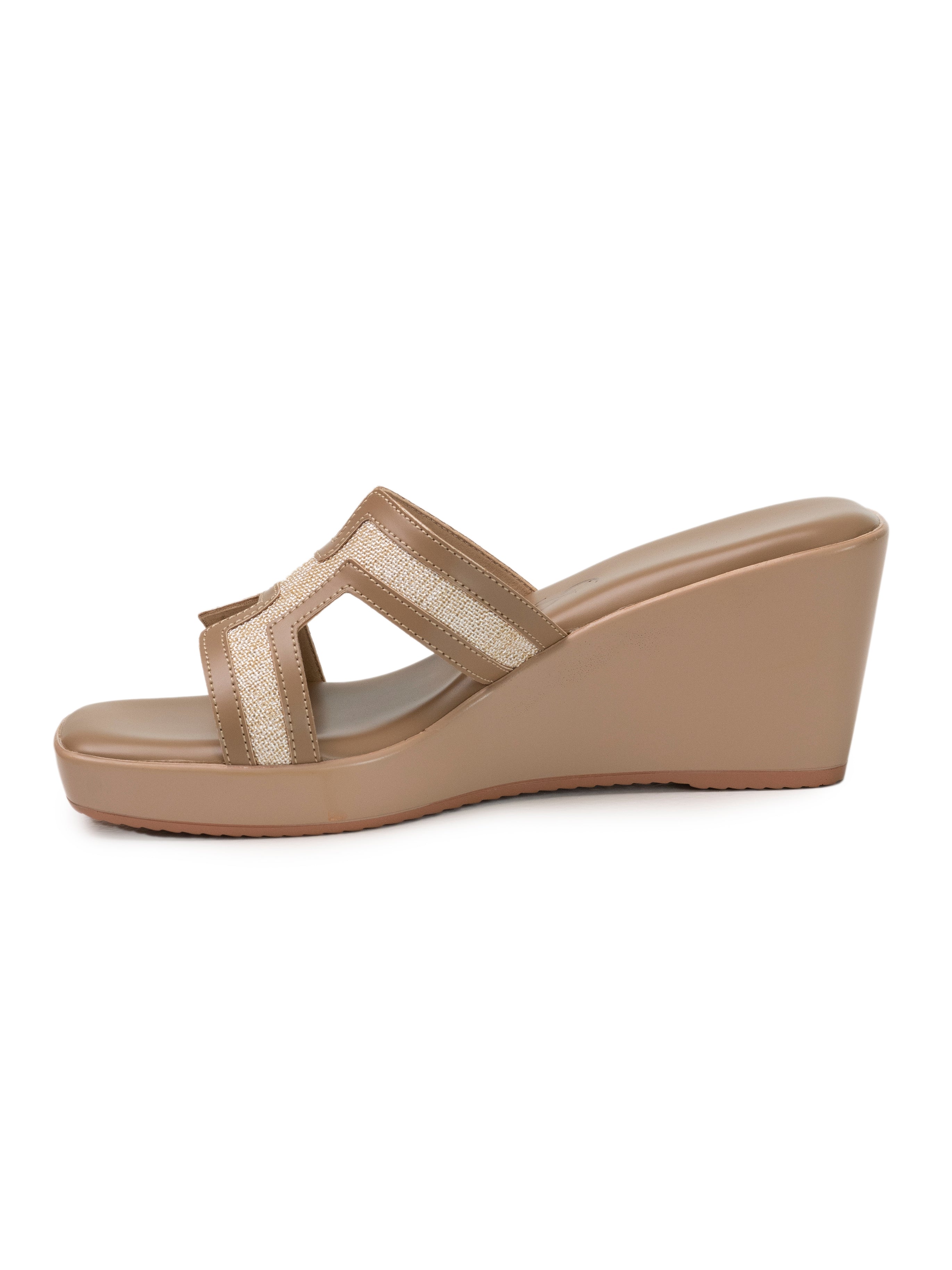 Cutout Cushioned High Wedges