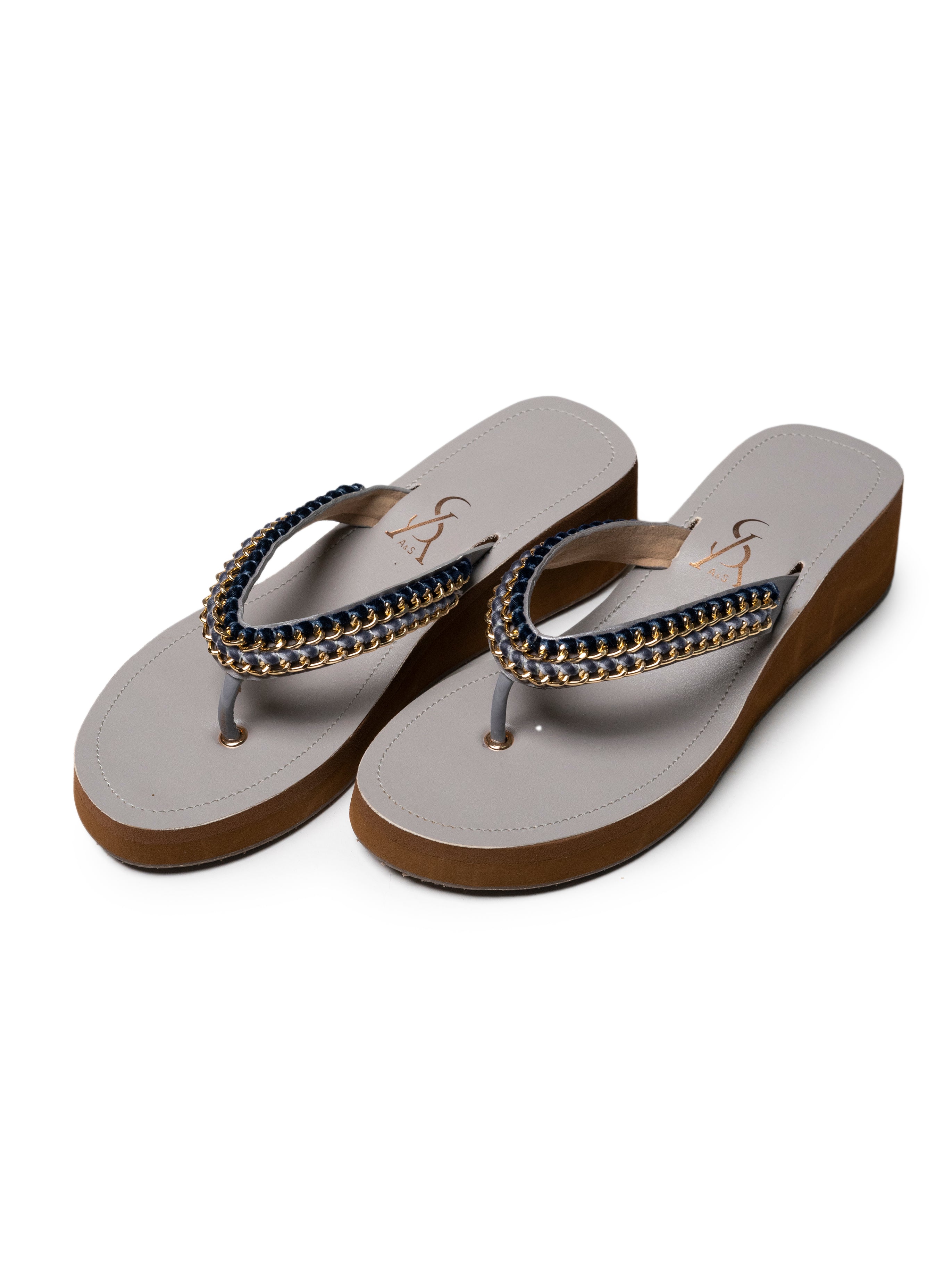 Dual Chain Detail Flip Flop Platform
