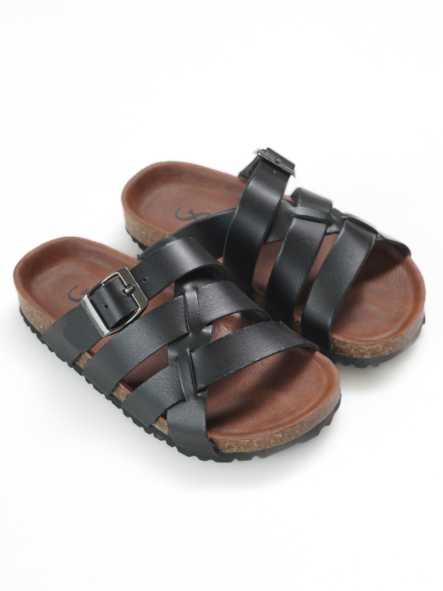 Dual strap cross sandals