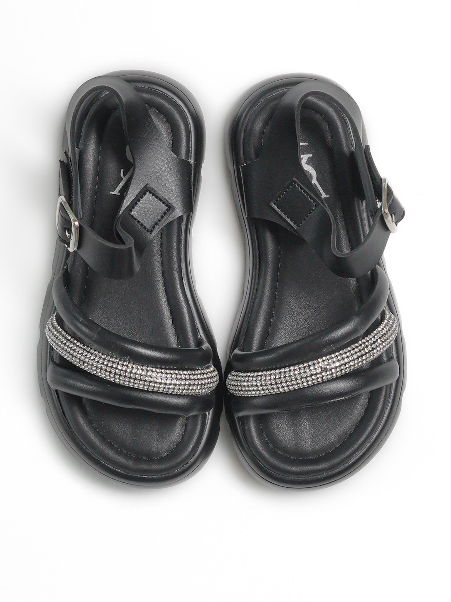 Rhinestone Strap Sandals