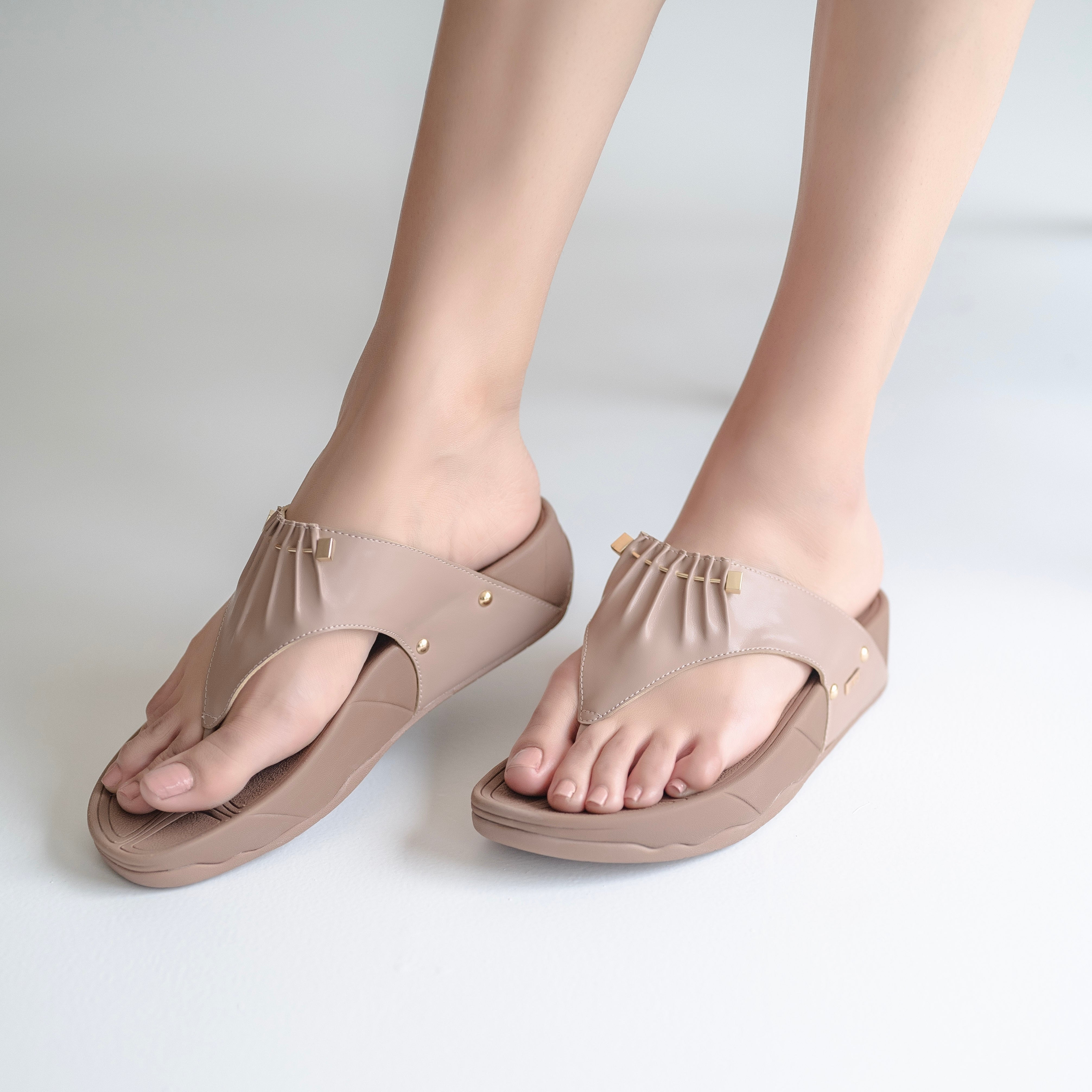 Crinkled Platform Flip Flop