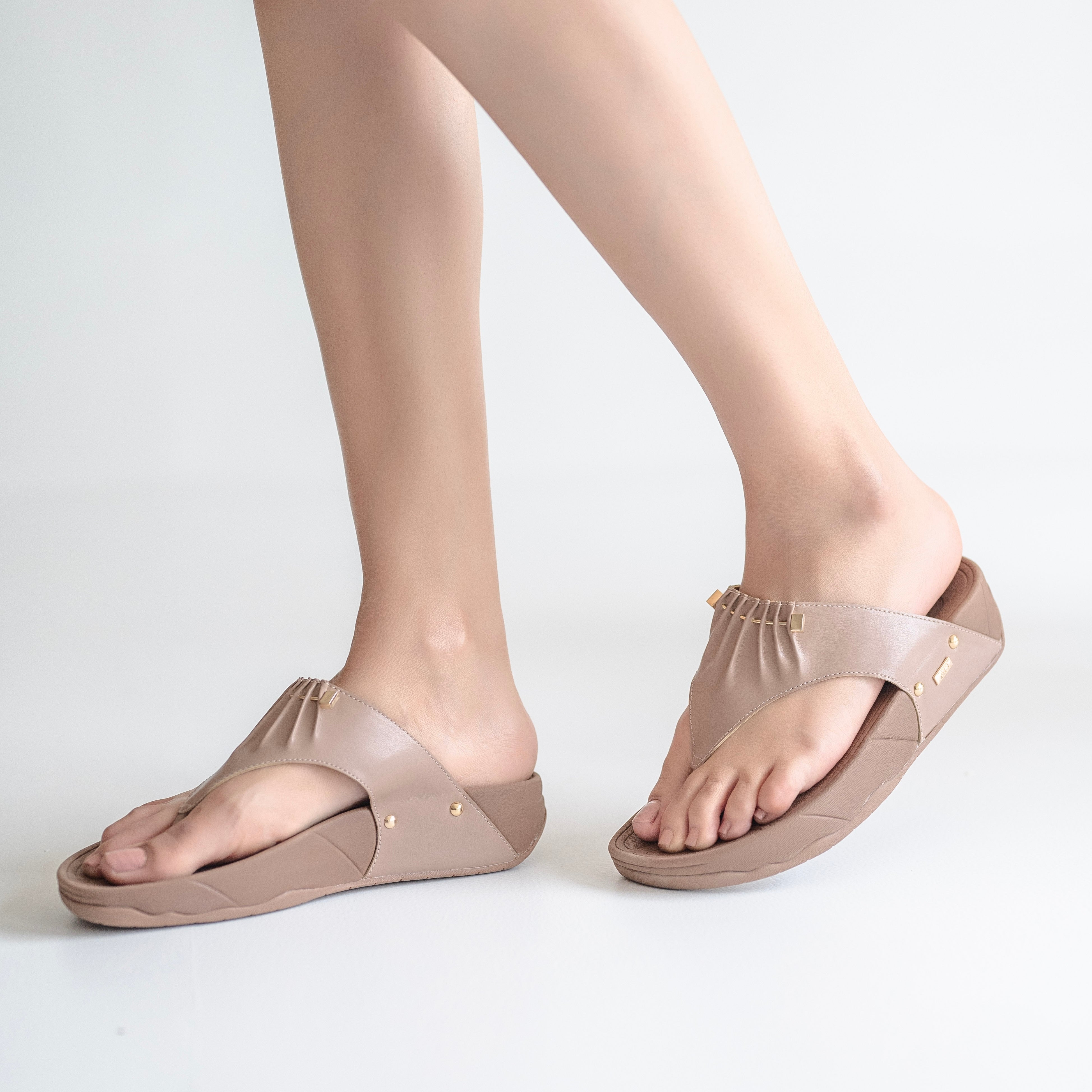 Crinkled Platform Flip Flop
