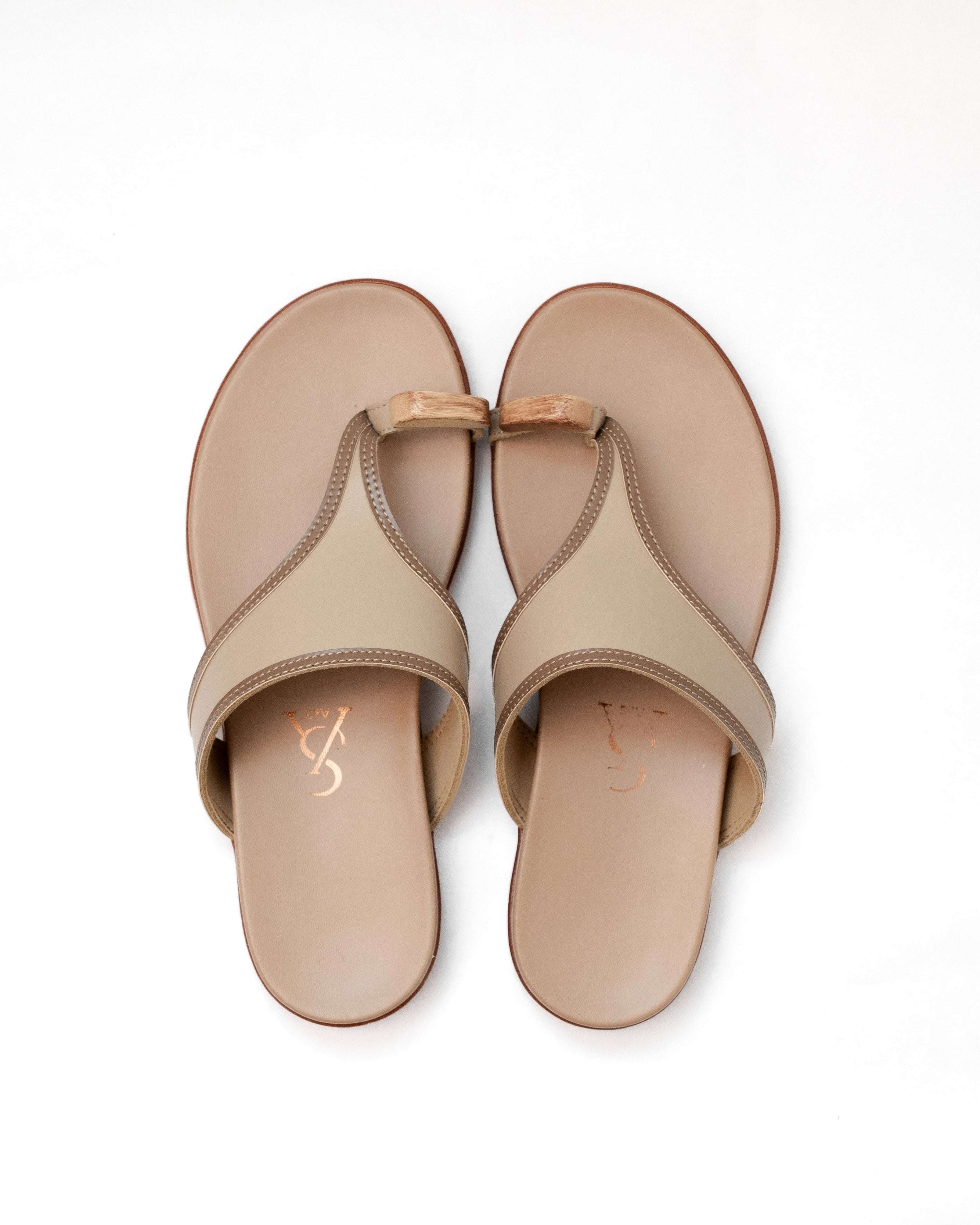 One Toe Detail Dual Shade Flats