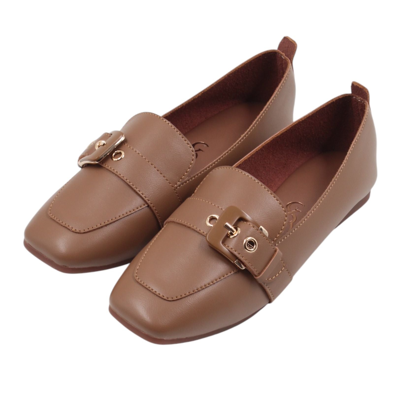 Belt buckle loafers