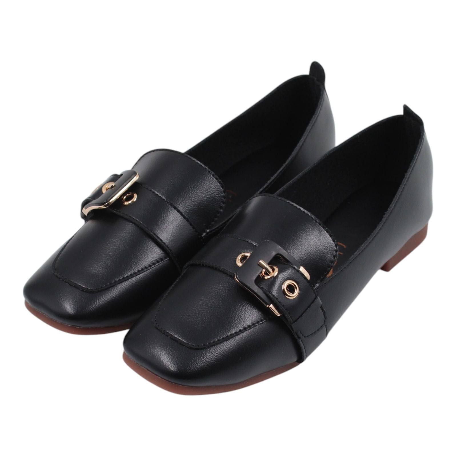 Belt buckle loafers