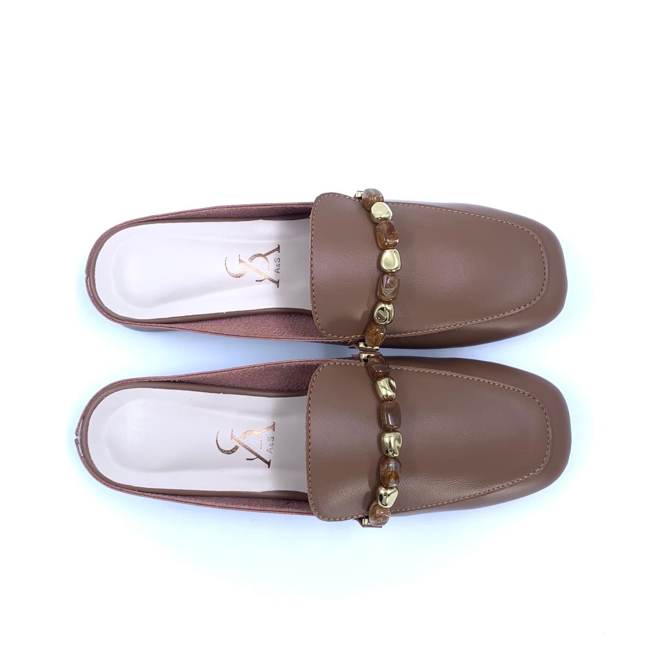 Stone Strap Detail Mules