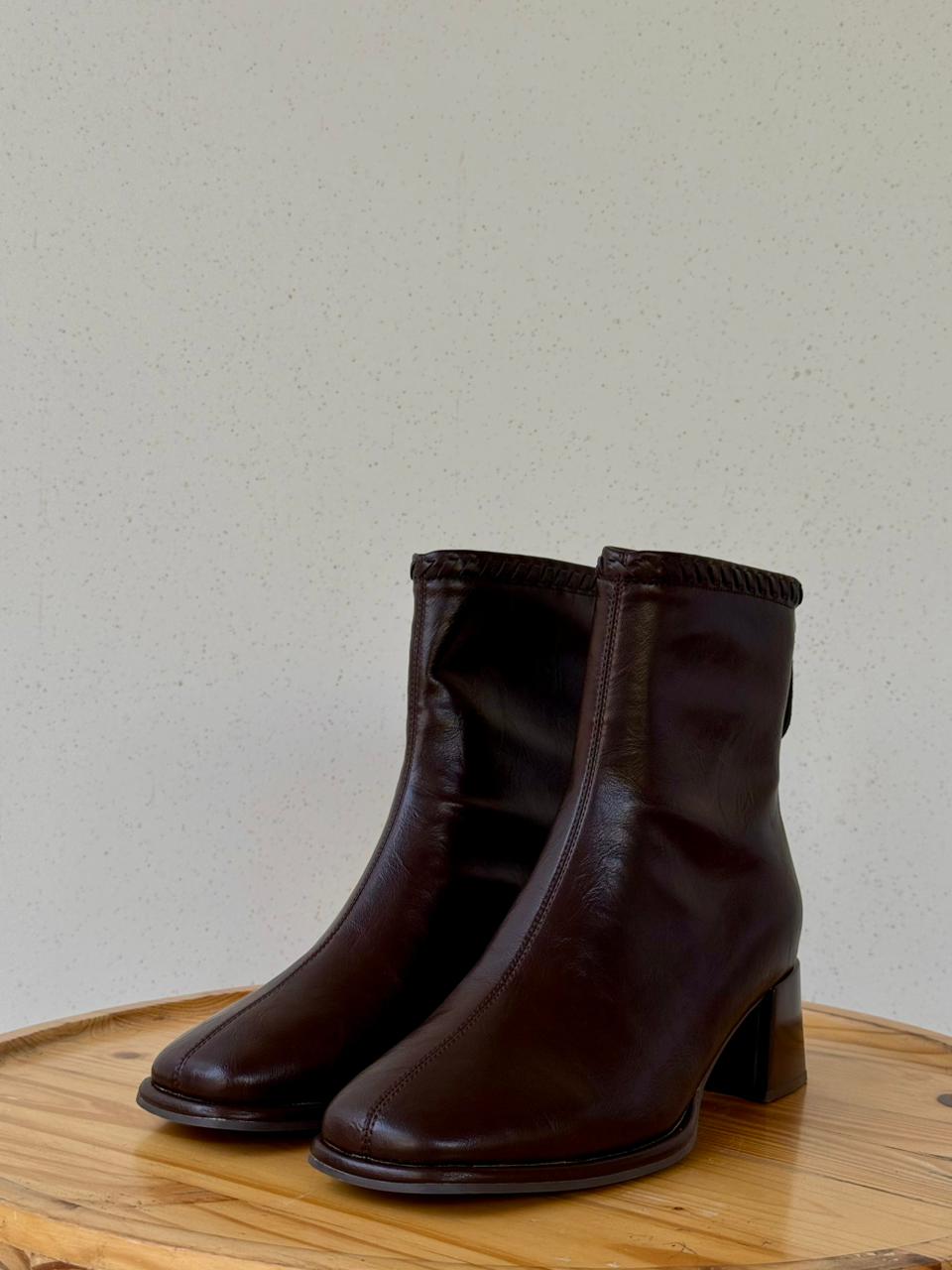 Square toe ankle boots