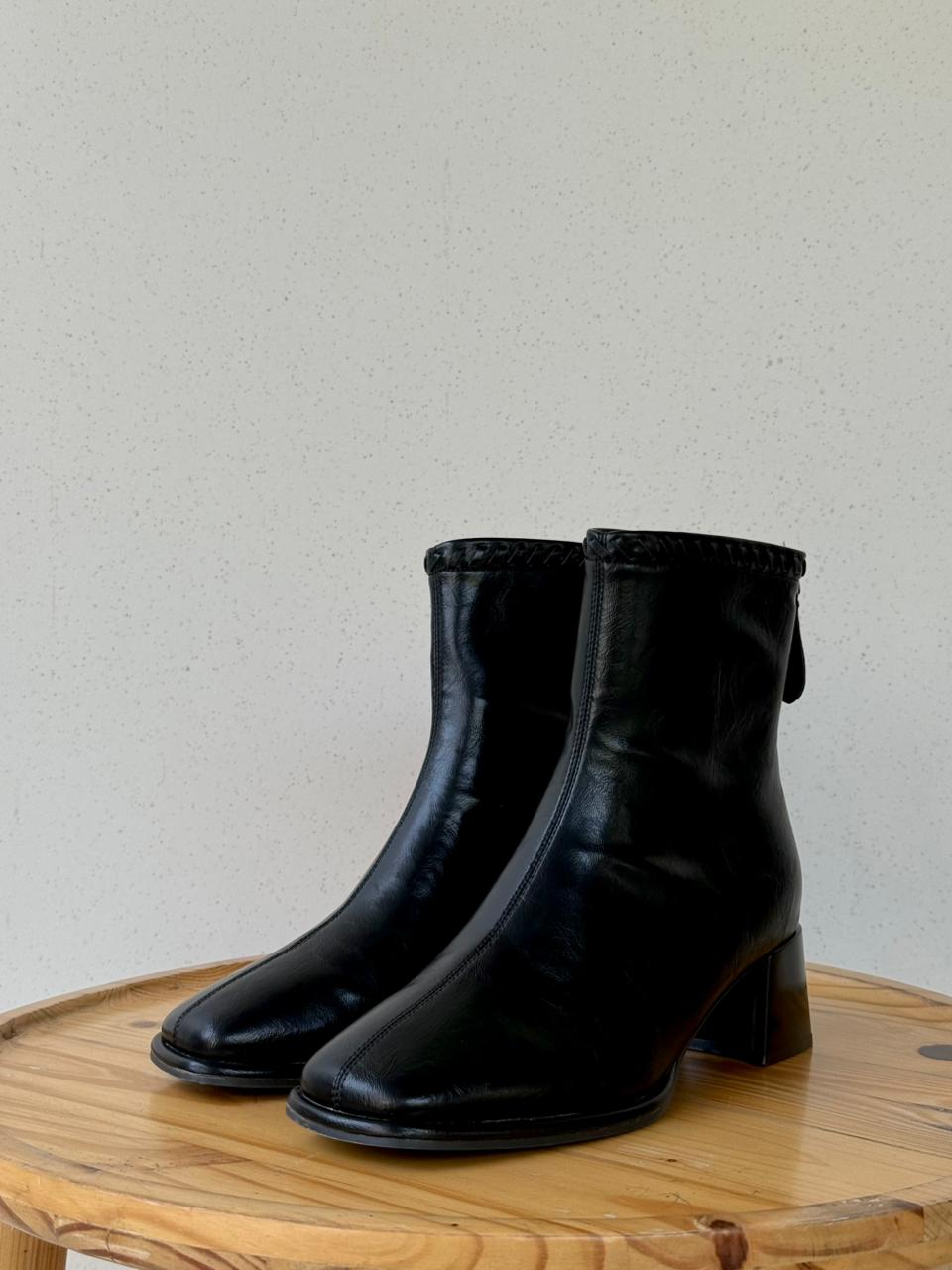 Square toe ankle boots