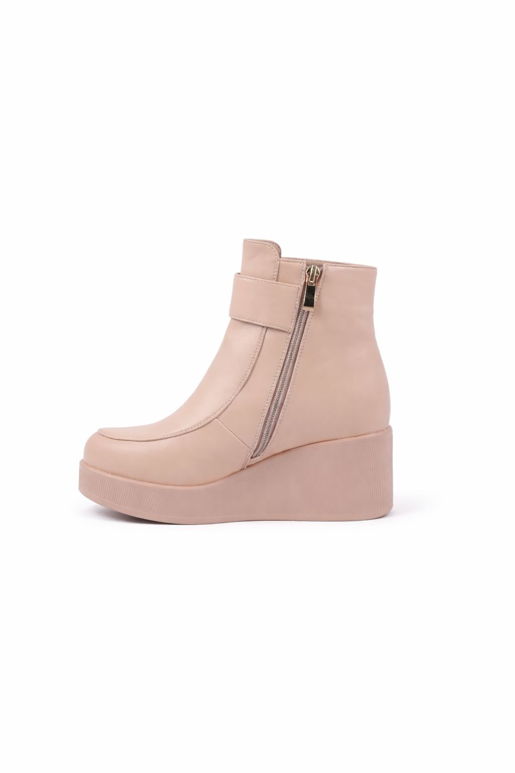 Buckle detail Ankle Platform Heel Boots