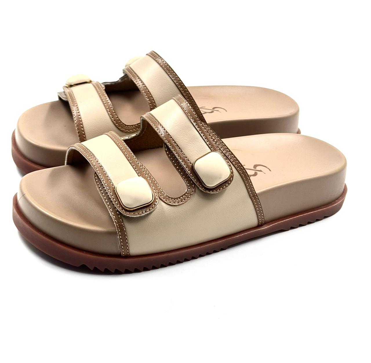 Double strap cushioned flats