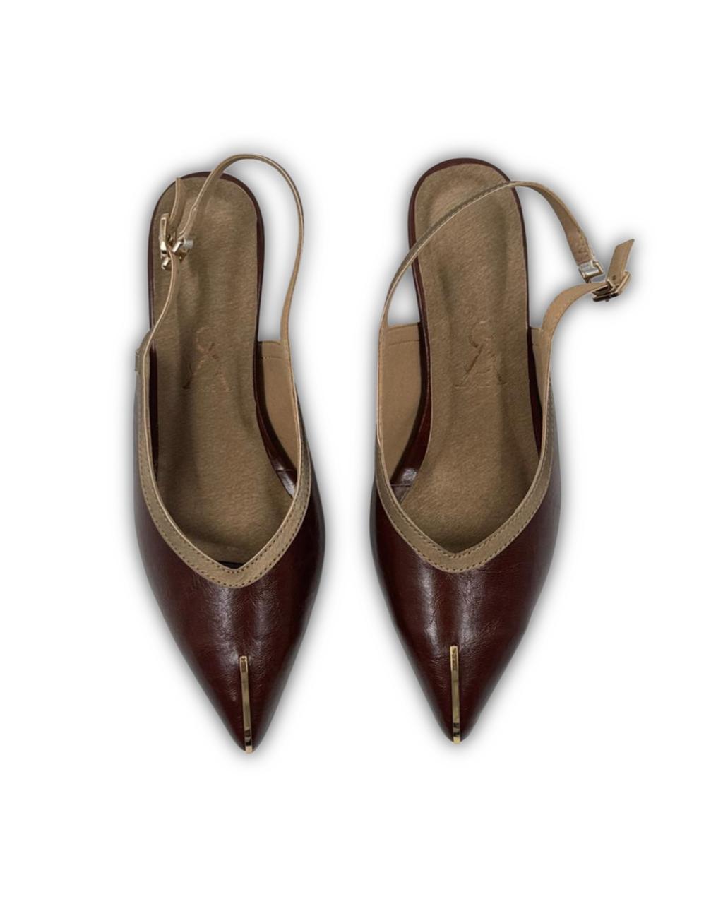 Stilleto slingback kitten heels