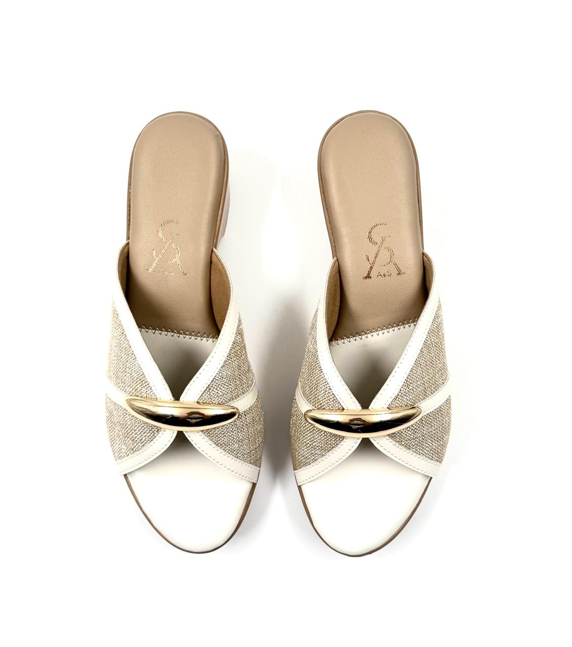 Golden Accent detail Wrap Wedges