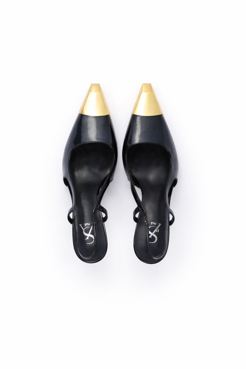 Metallic pointed toe stilleto heels