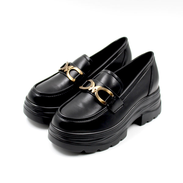 BUCKLE EMBELLISHED CHUNKY LOAFERS