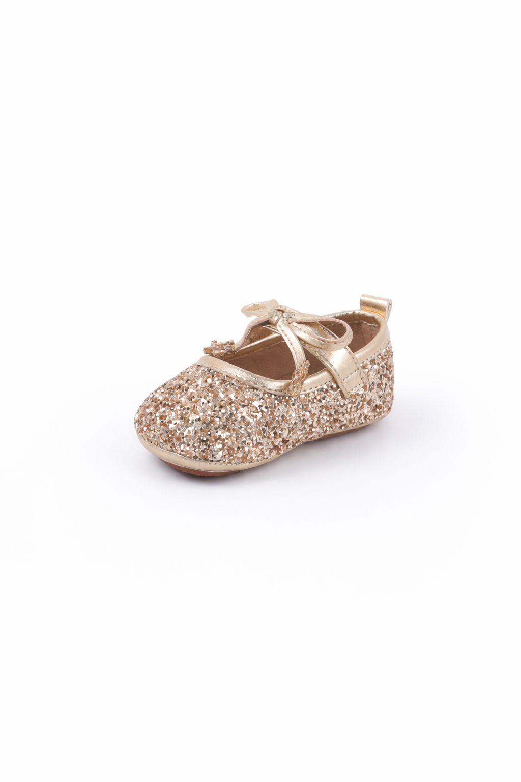 Glitter strap kids ballerinas