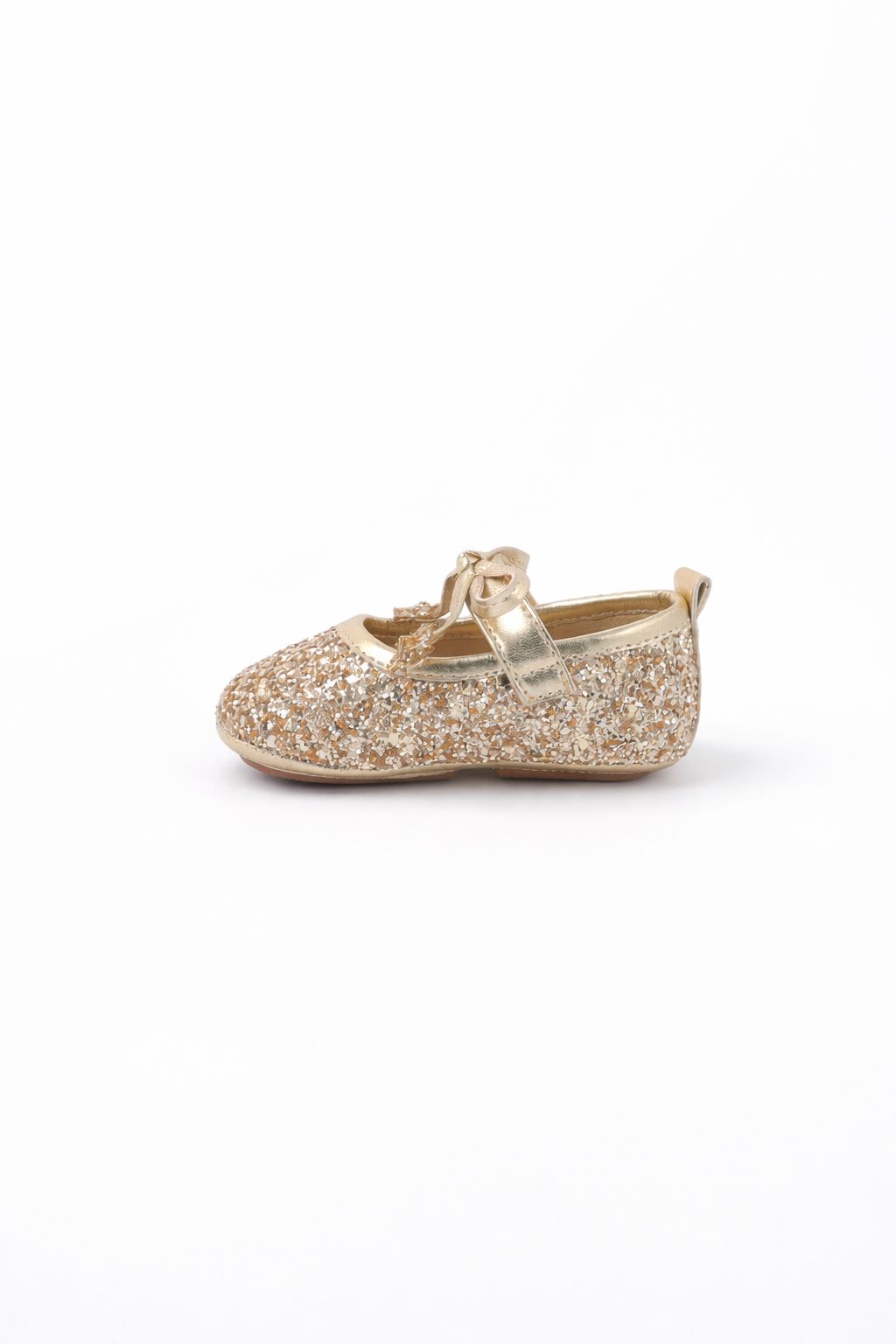Glitter strap kids ballerinas