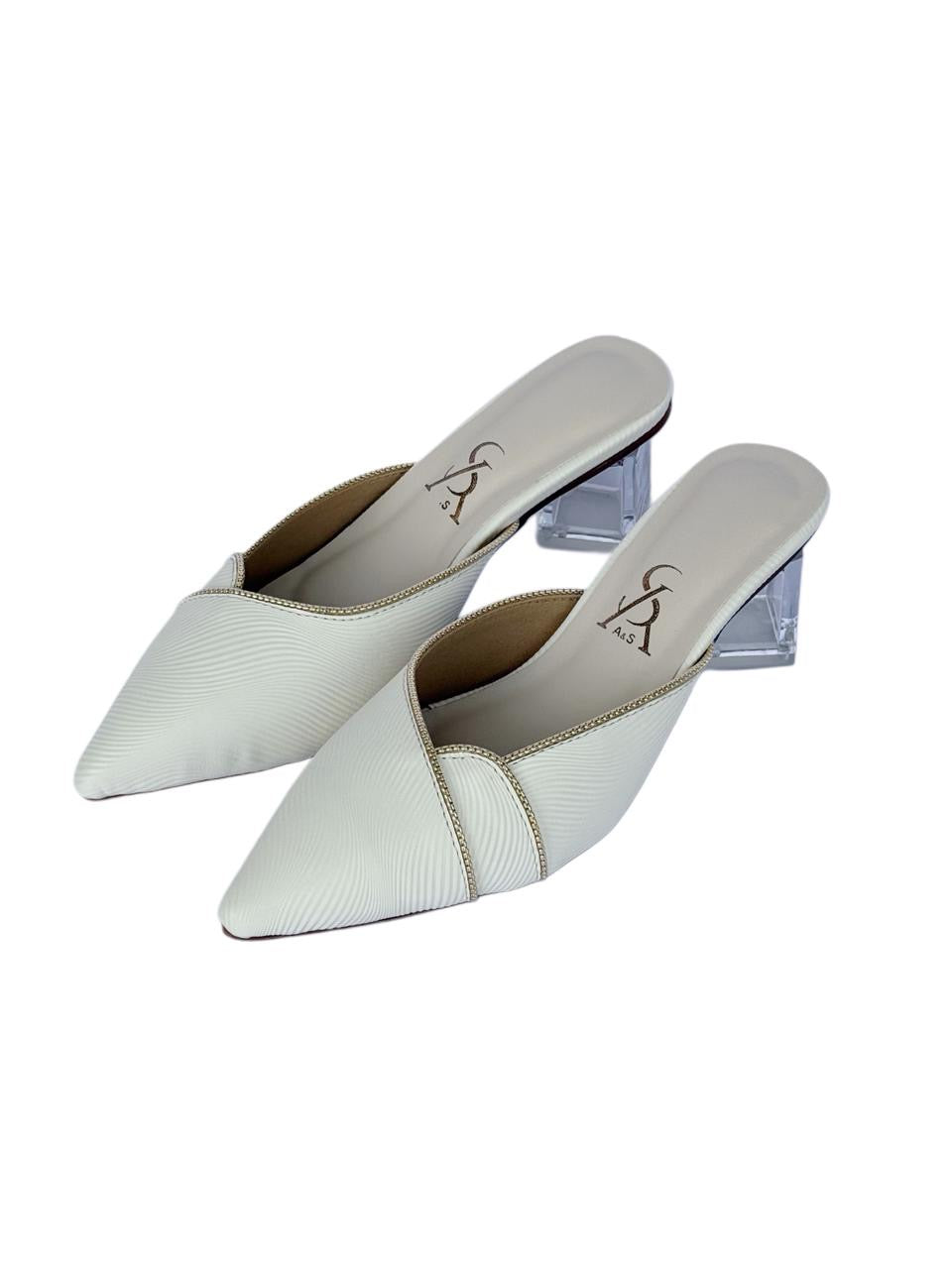 Textured Sleek Slingbacks