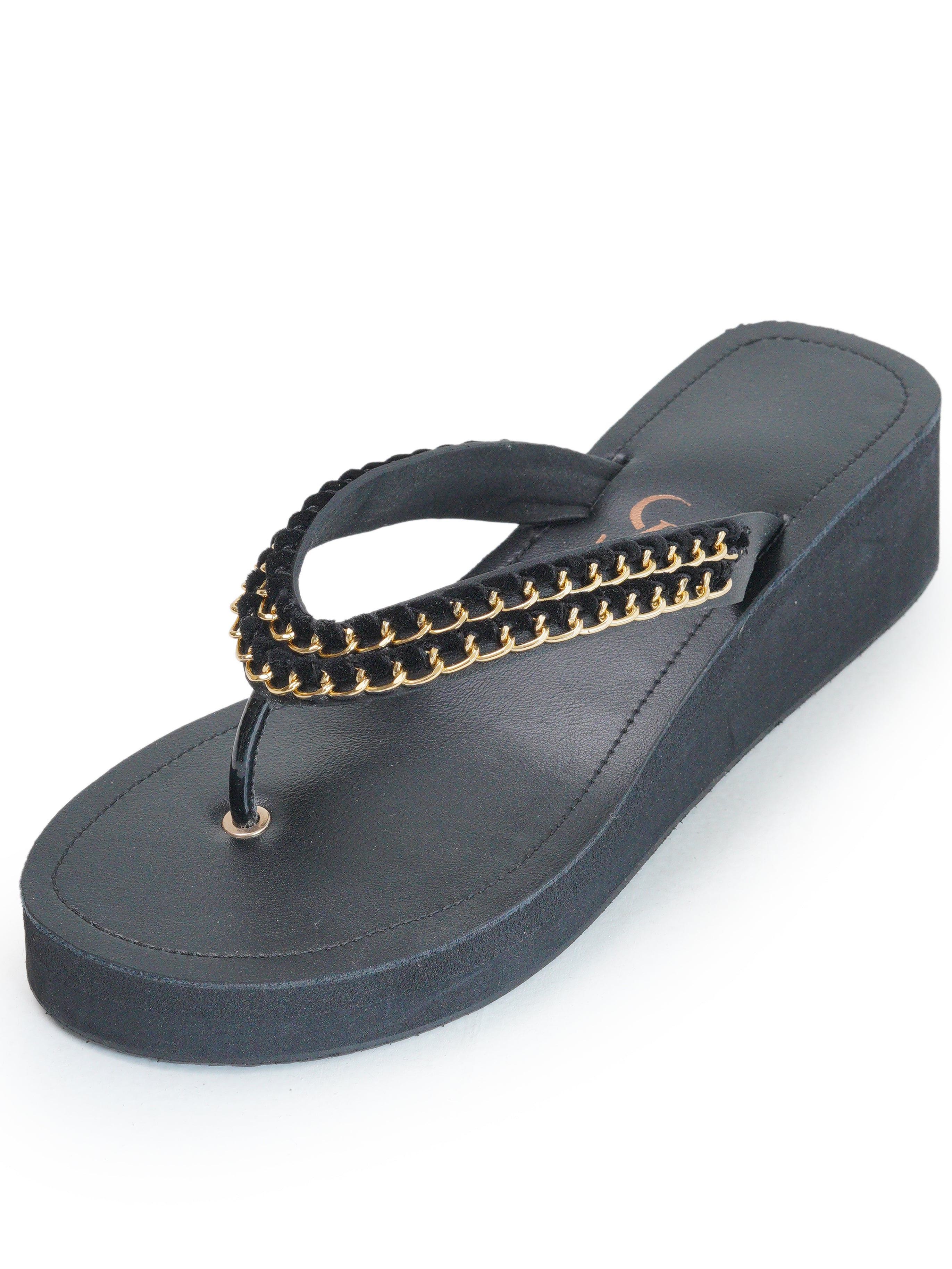 Dual Chain Detail Flip Flop Platform