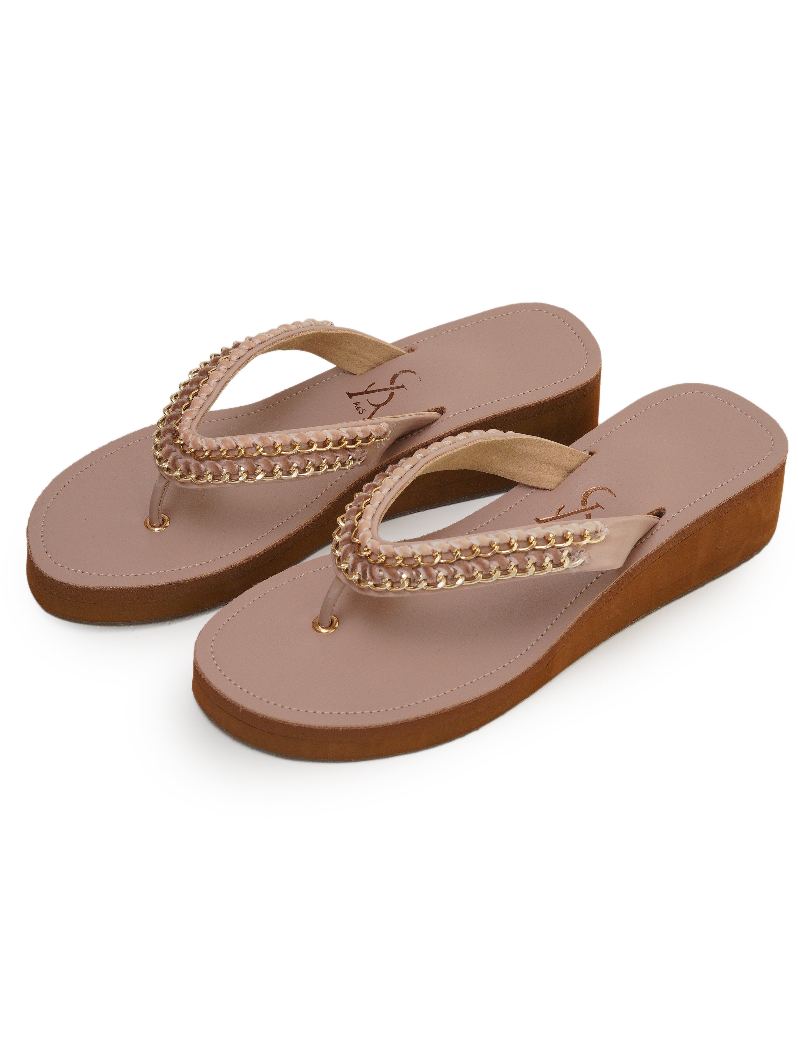 Dual Chain Detail Flip Flop Platform
