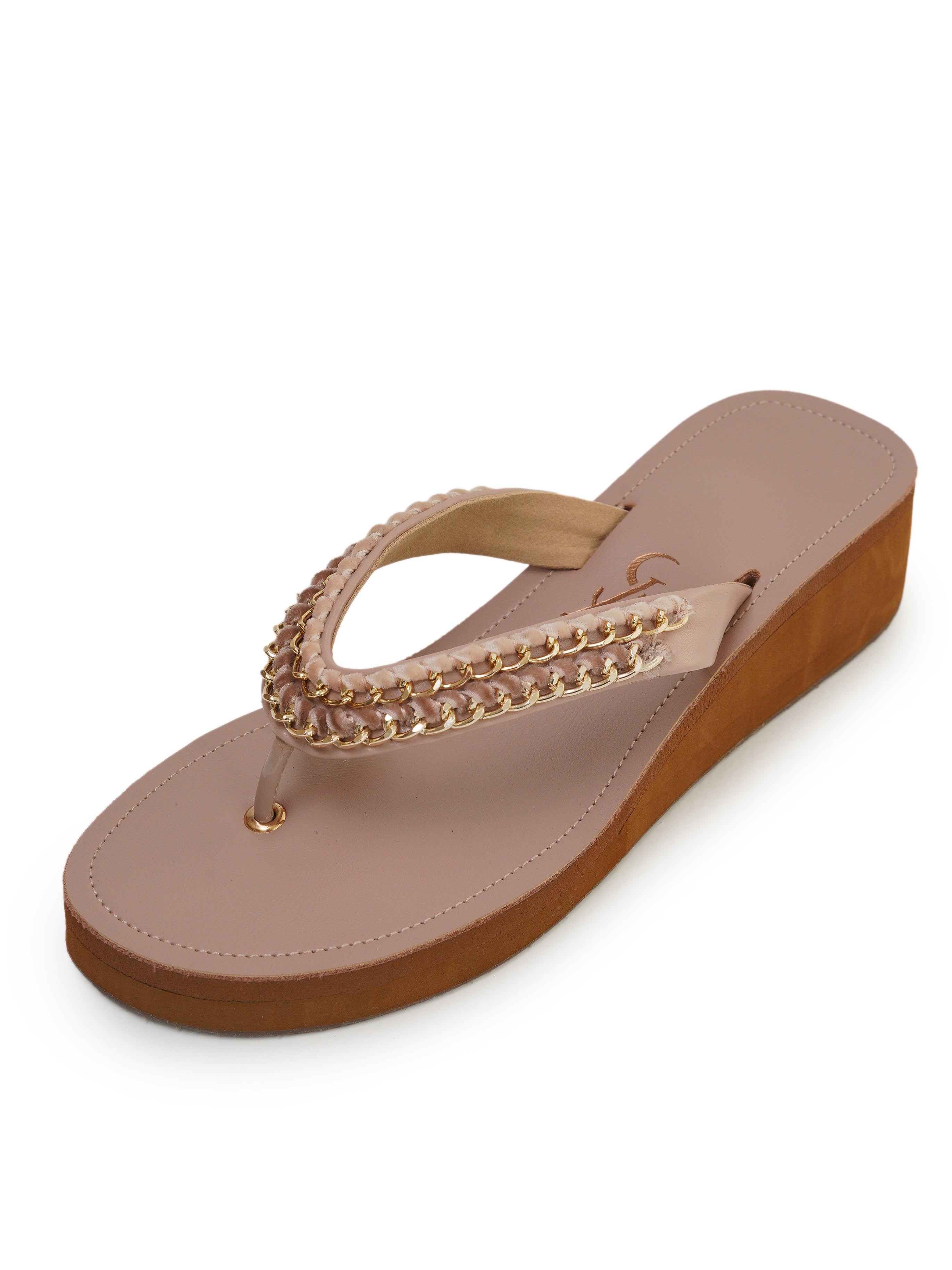 Dual Chain Detail Flip Flop Platform