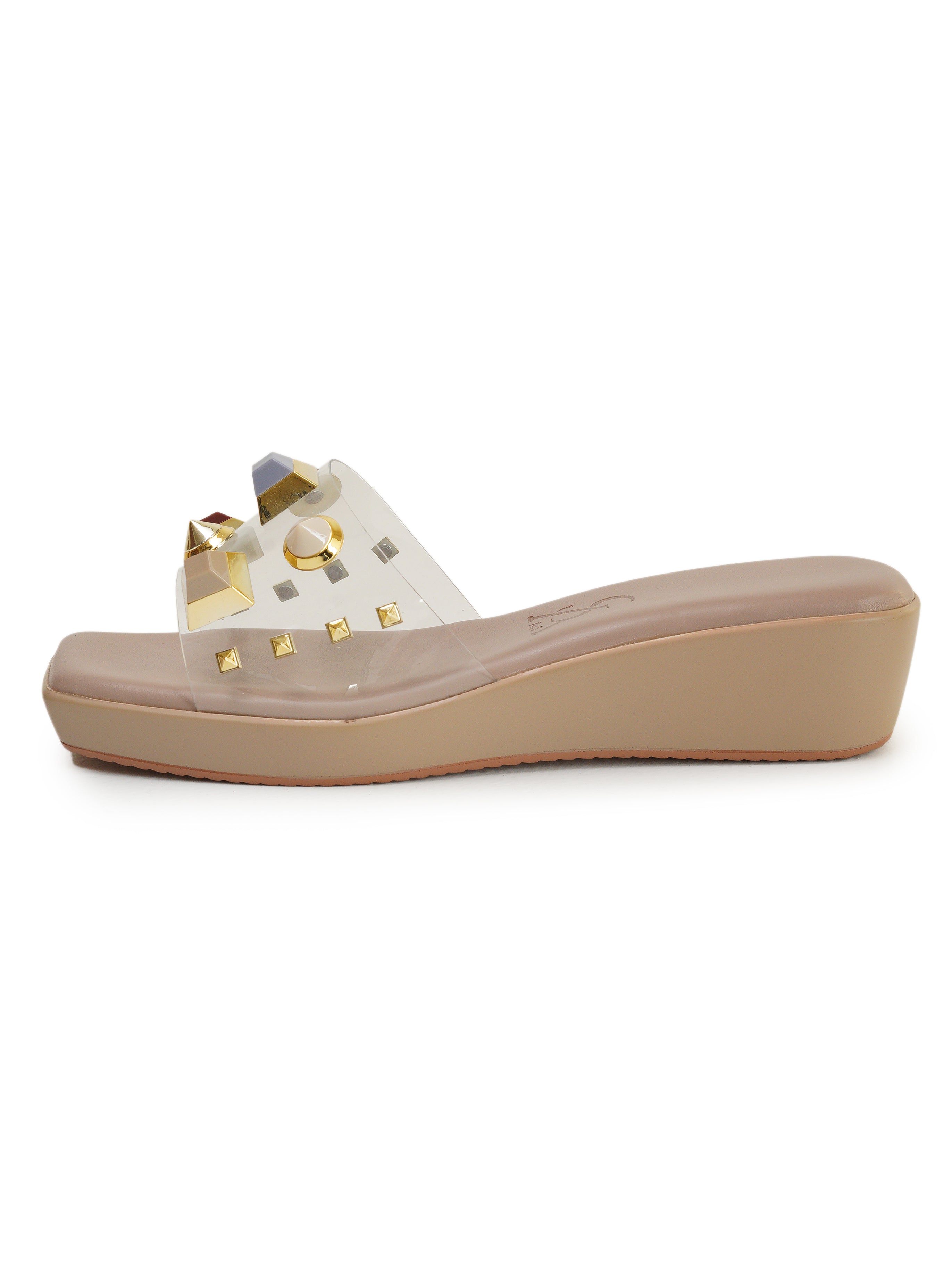 Studded vinyl wedges