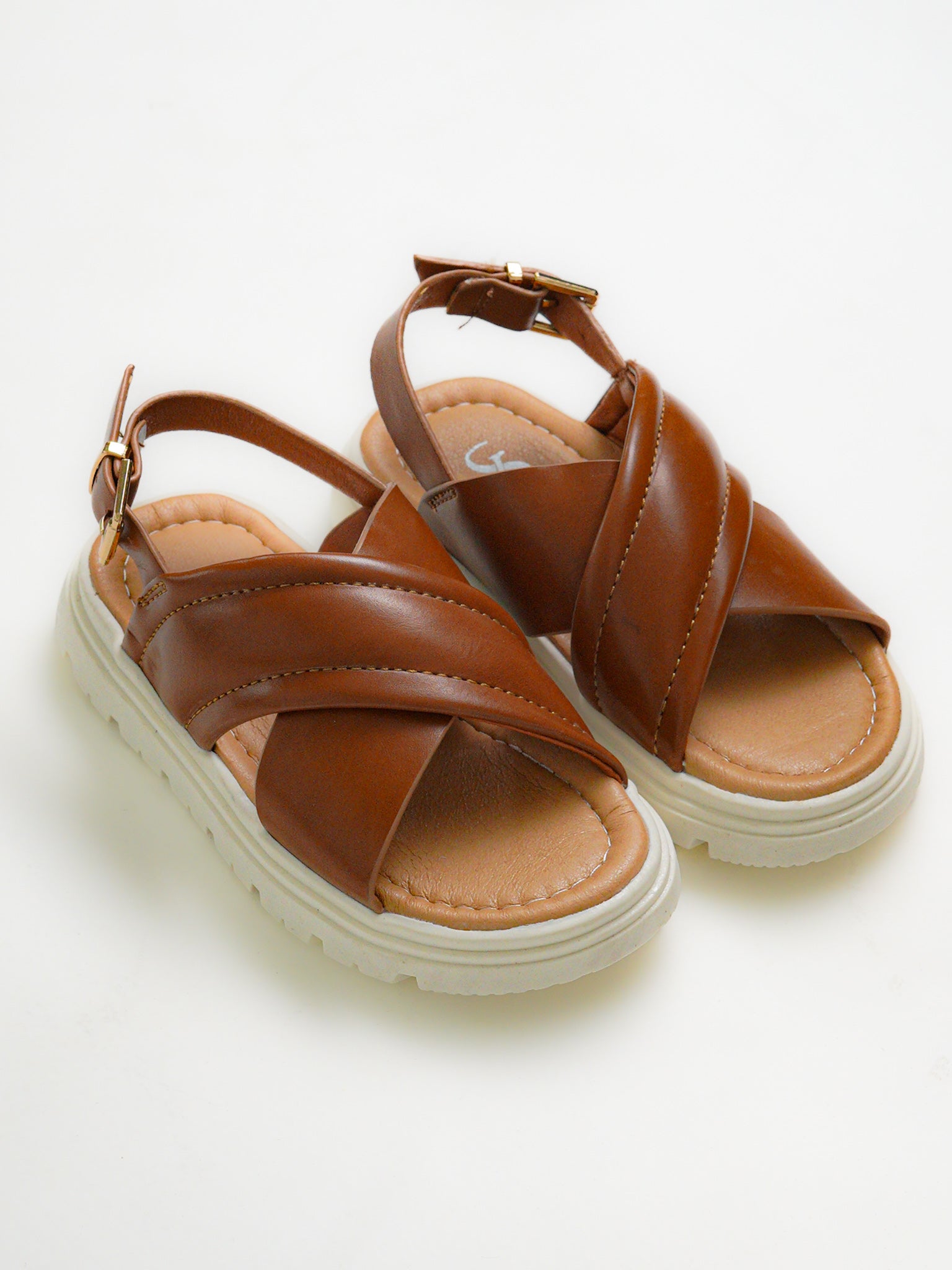 Wide Cross Strap Sandals