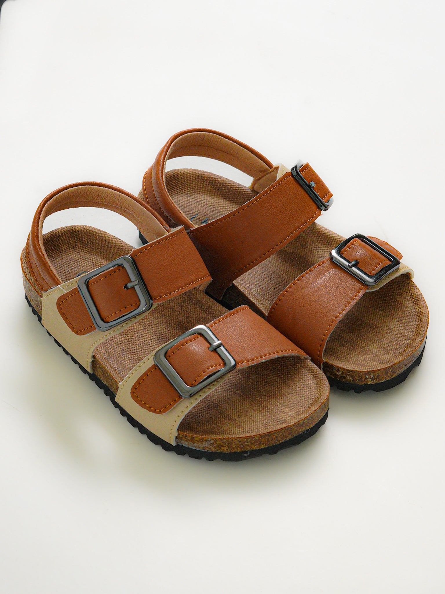 Dual Strap Buckle Sandals