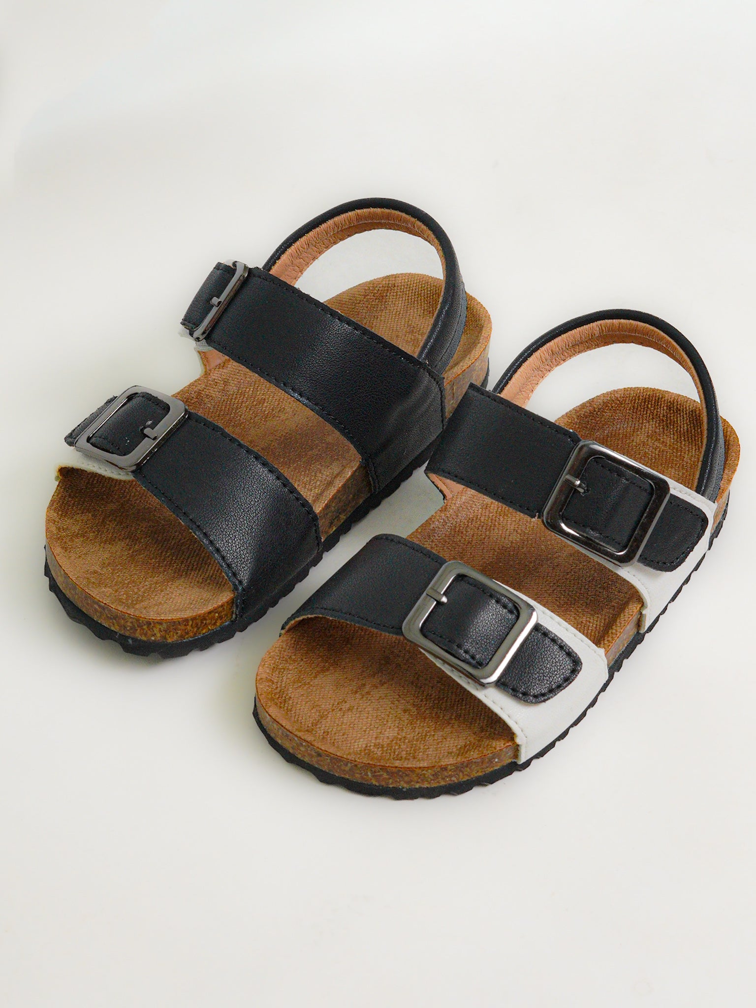 Dual Strap Buckle Sandals